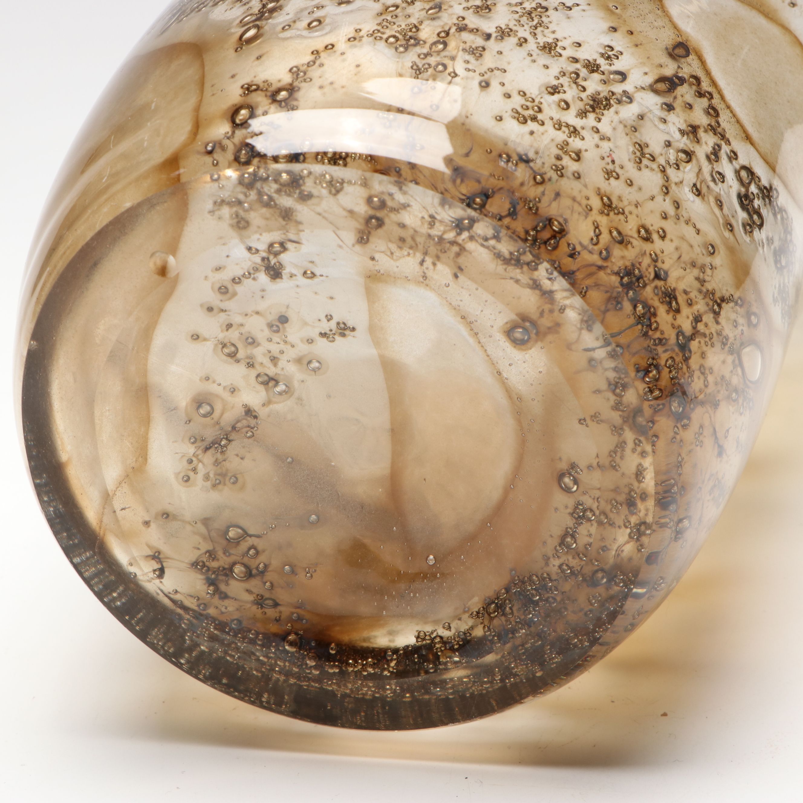 Polish Ruffled Art Glass Vase, Mid to Late 20th Century