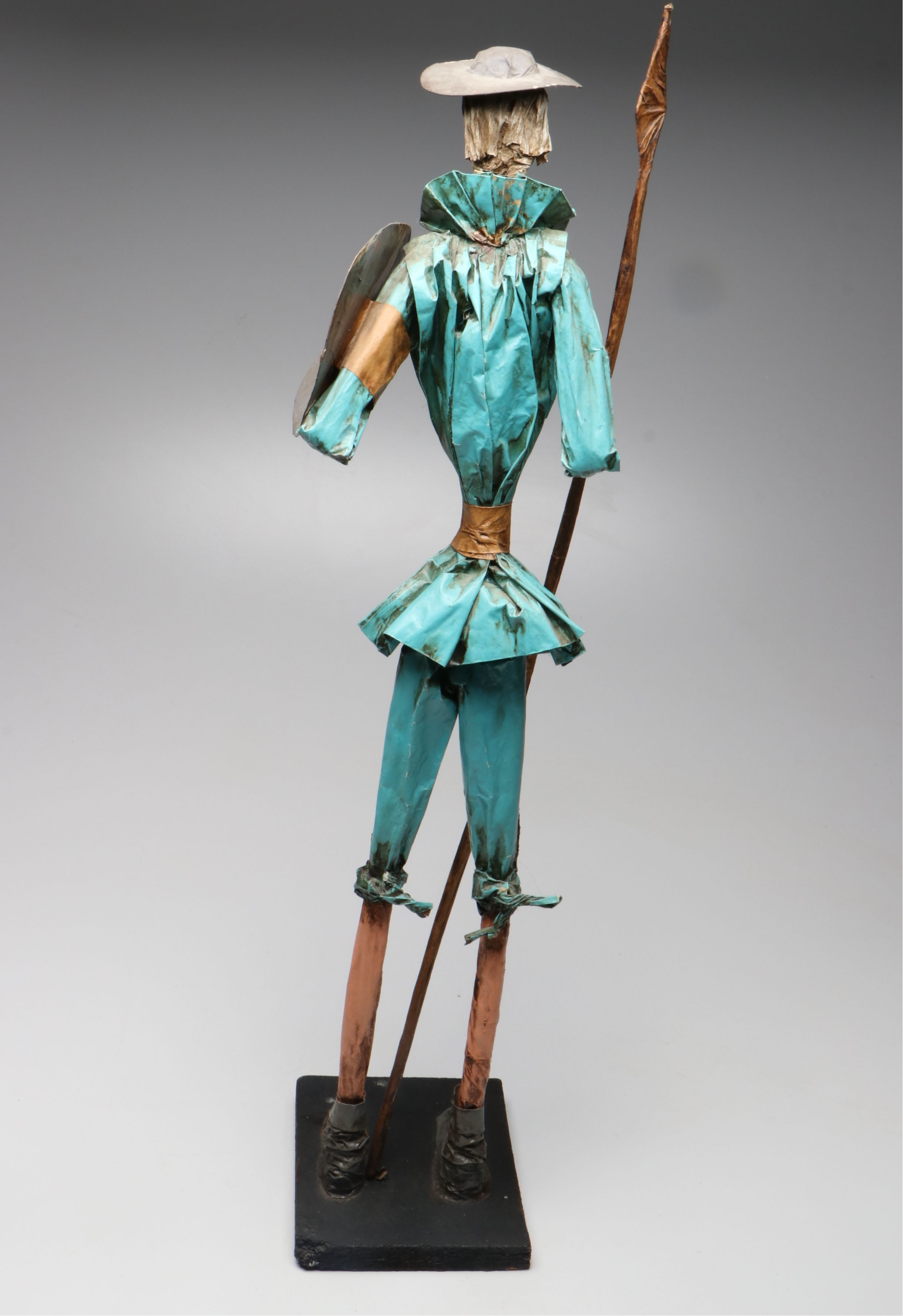 Mexican Folk Art Style Papier-Mâché Don Quixote Sculpture