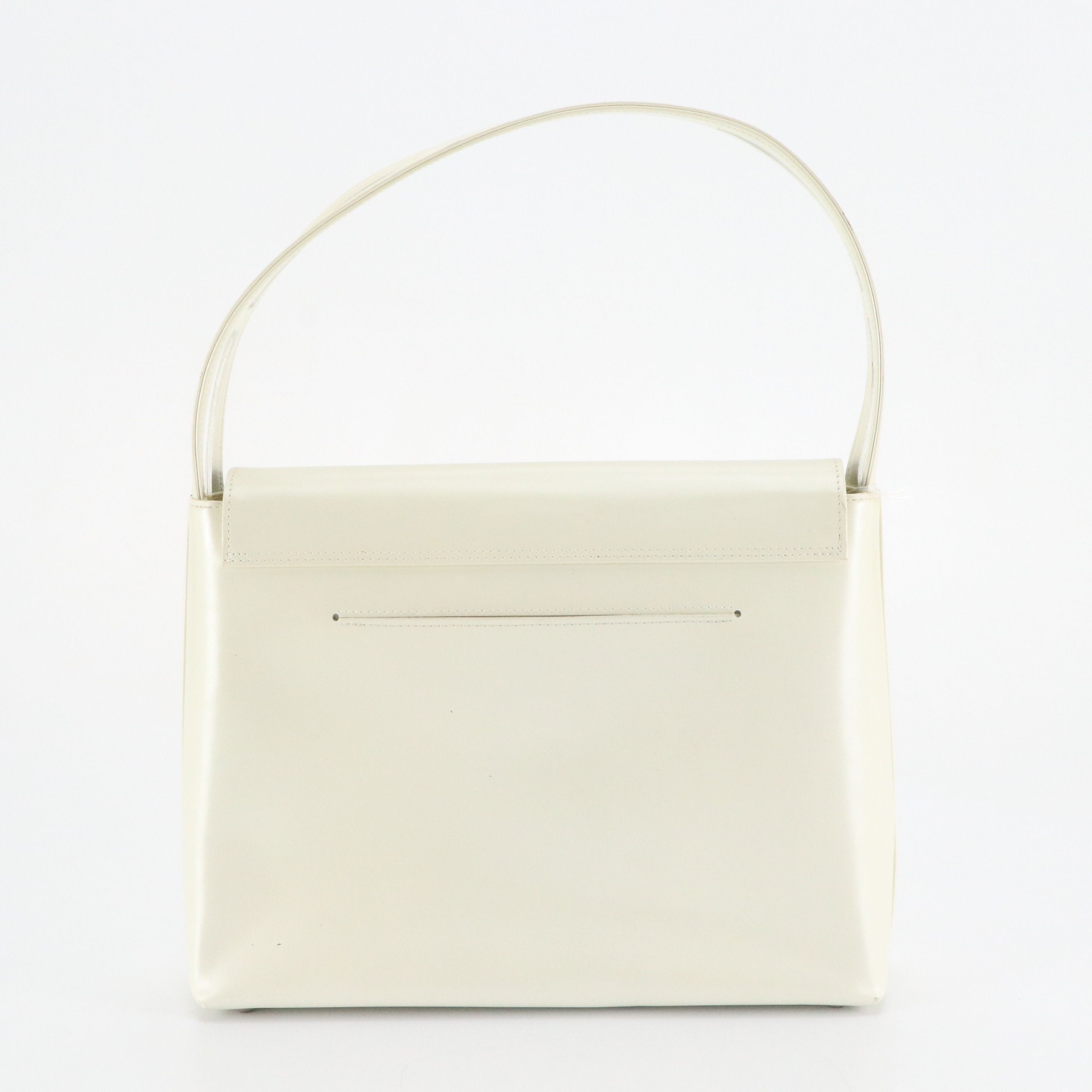 Givenchy Maroquinerie Top Flap Shoulder Bag in White Leather
