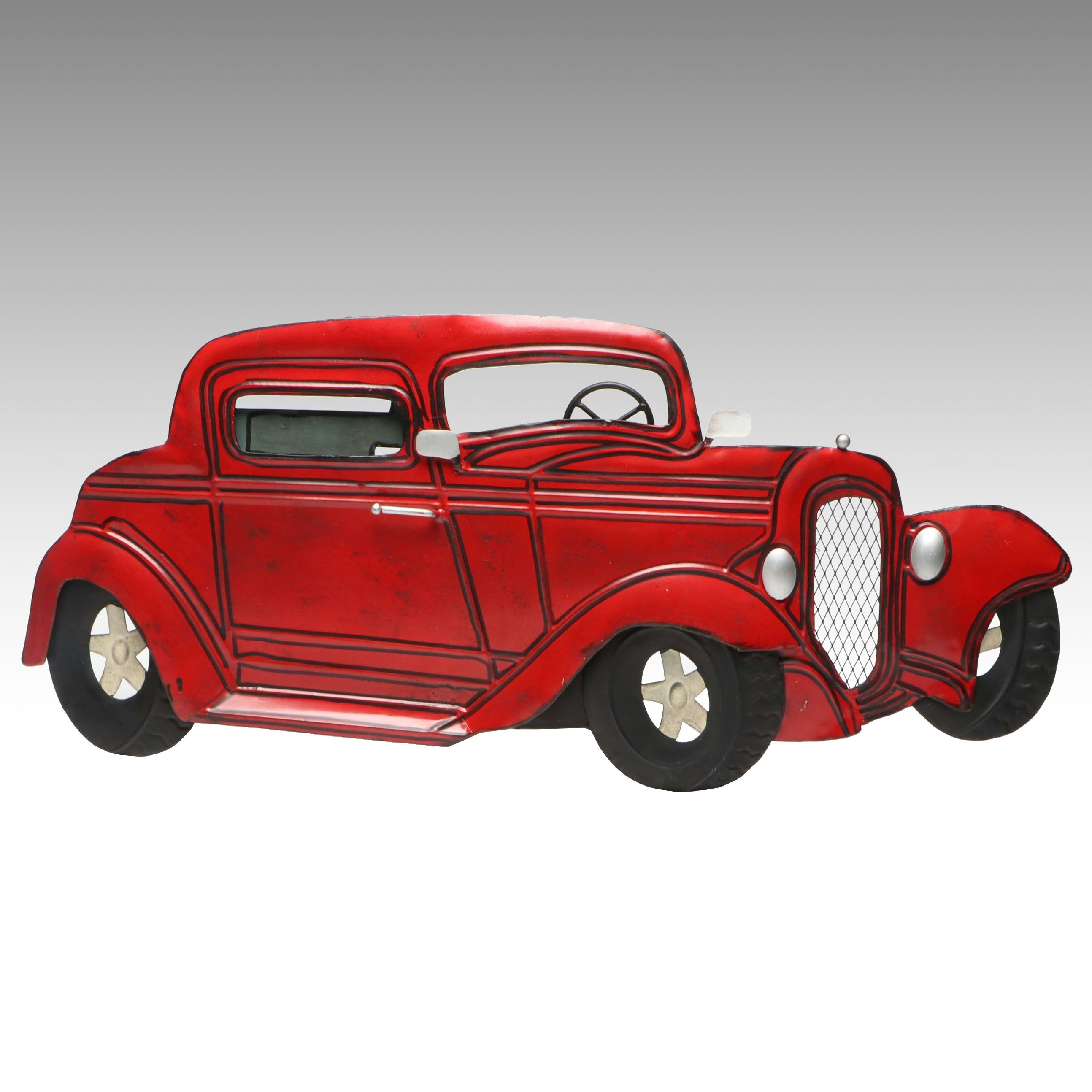 Classic Vintage Car Metal Wall Hanging