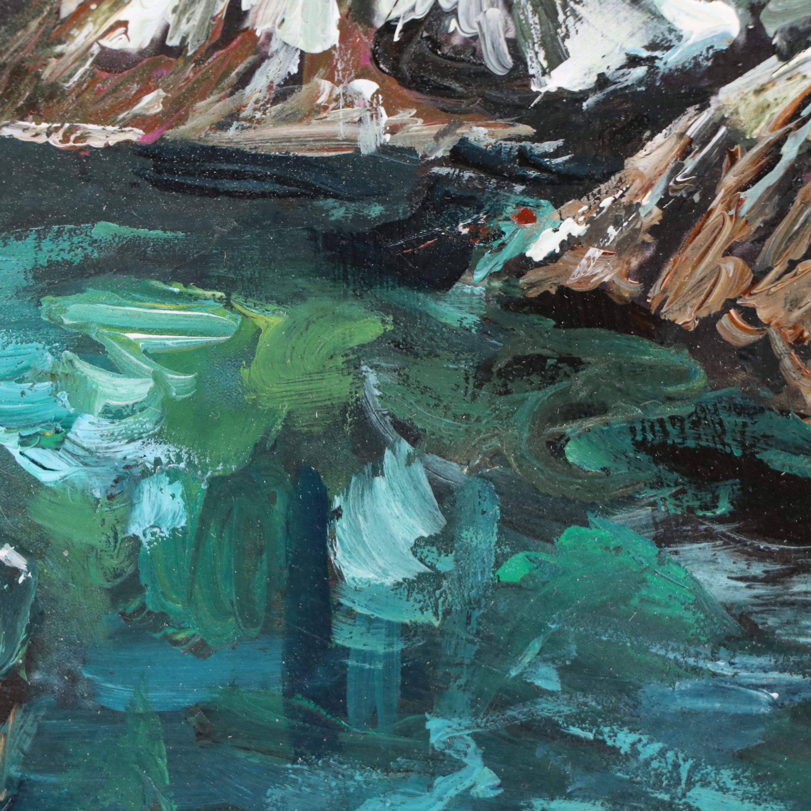 Agnes Rey Coastal Oil Painting "A Nordic Tale," 2026