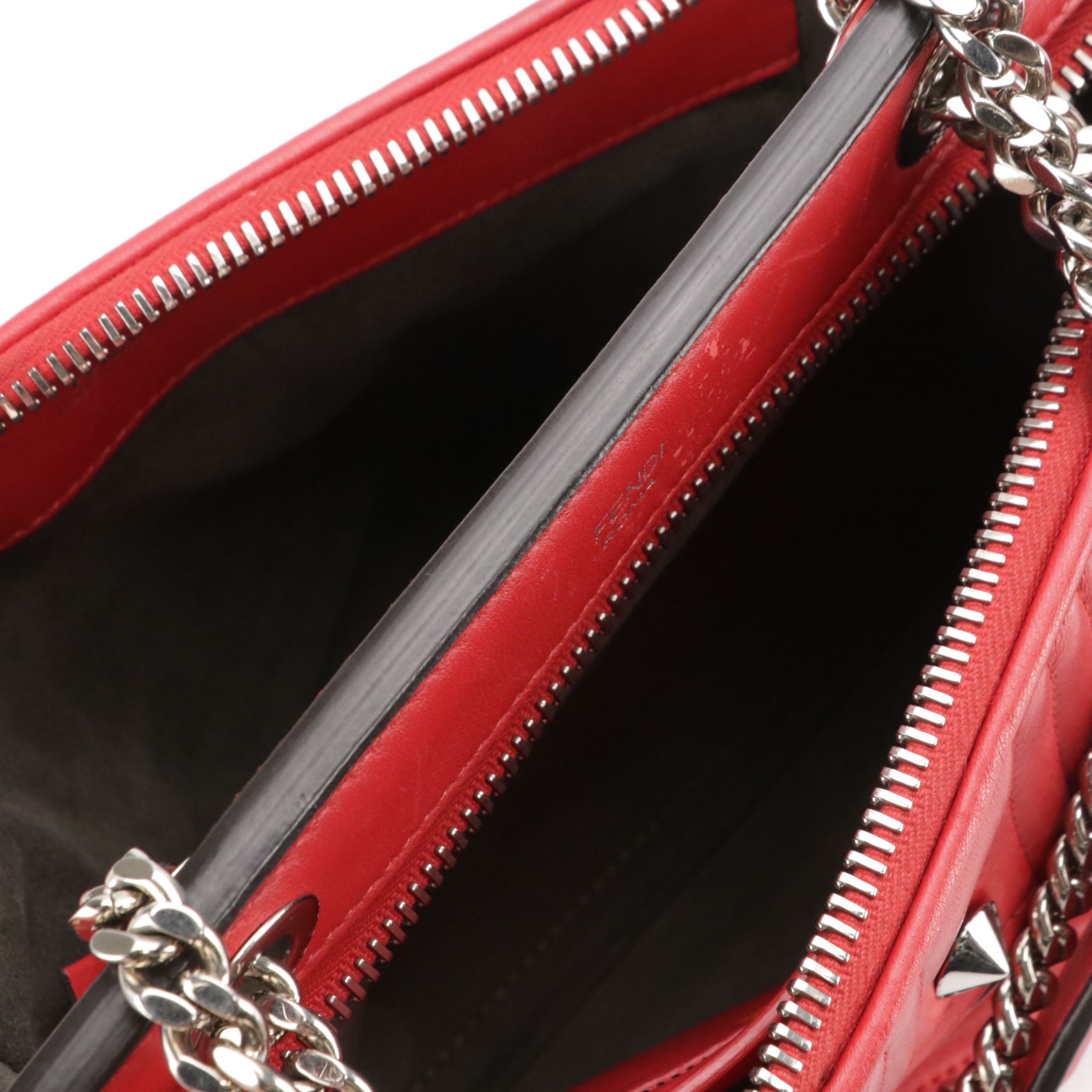 Fendi Dotcom Click Small Shoulder Bag 8BN299 in Quilted Lambskin Leather