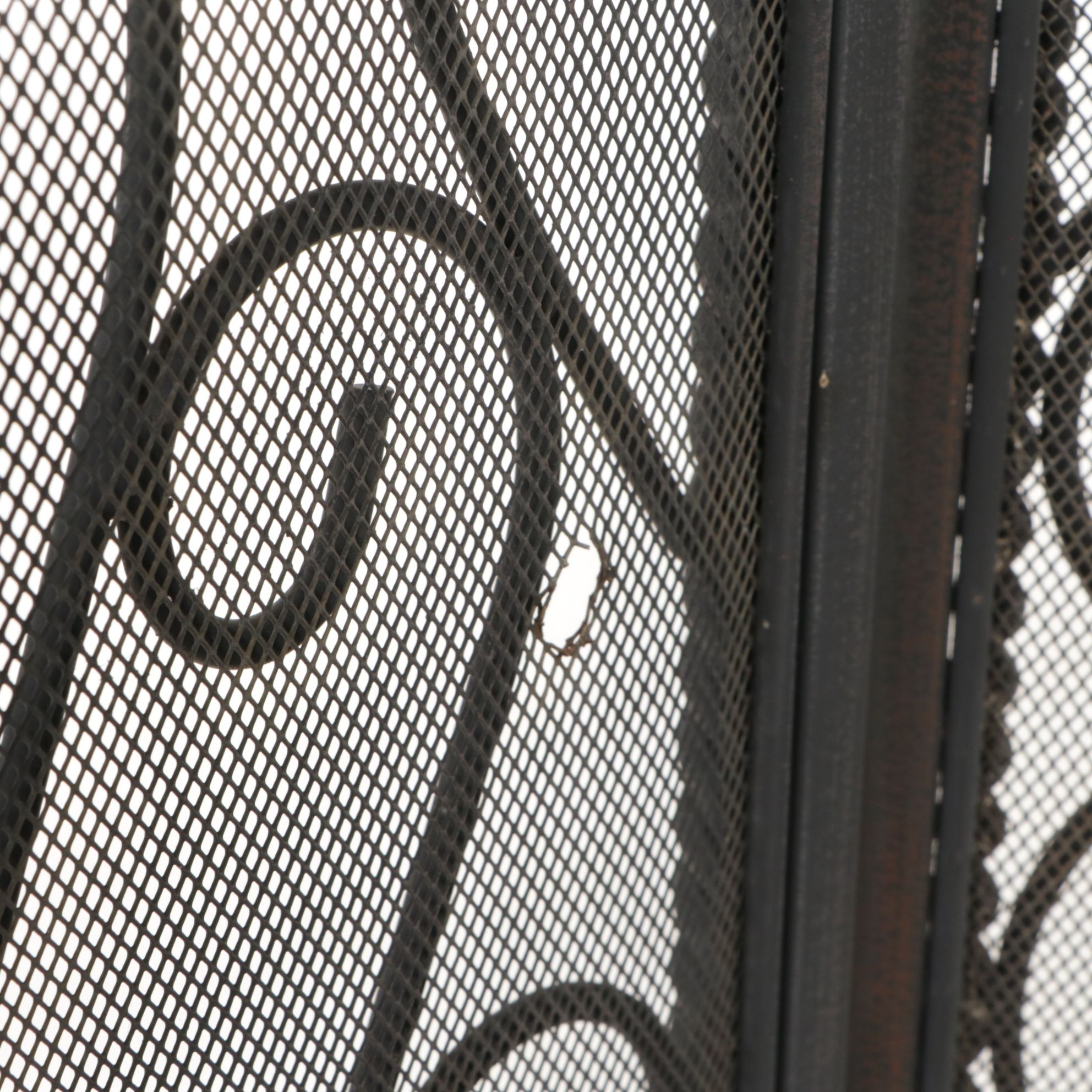 Fireplace Screen with Iron Fireplace Tool Set