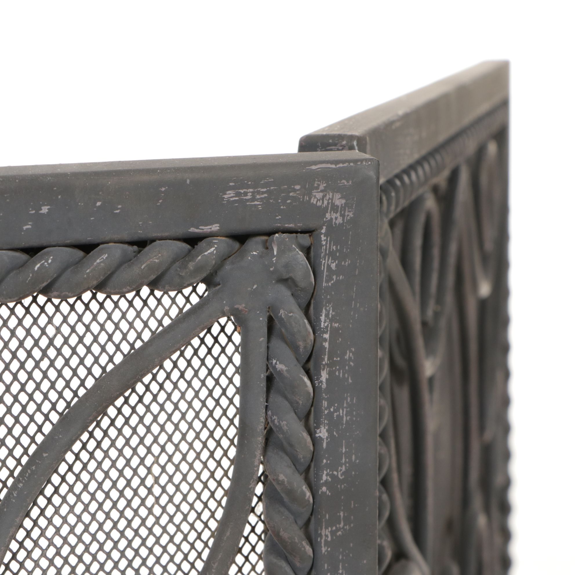 Fireplace Screen with Iron Fireplace Tool Set