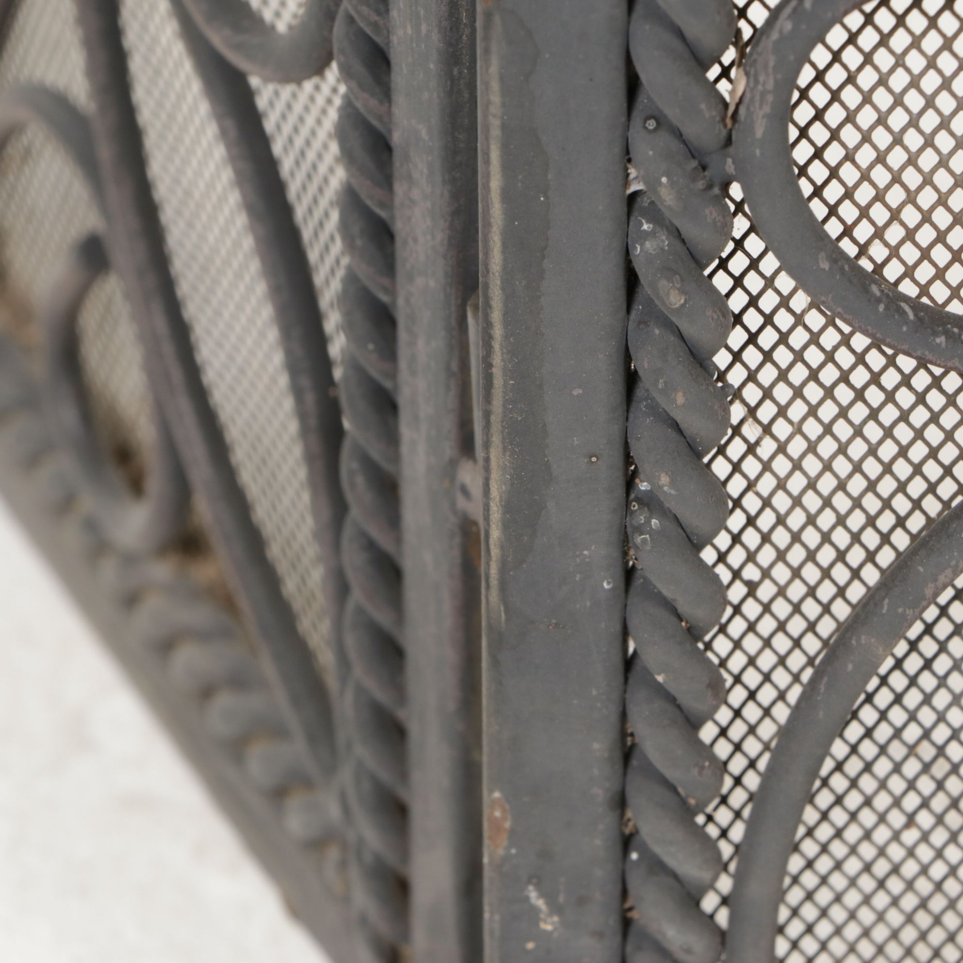 Fireplace Screen with Iron Fireplace Tool Set