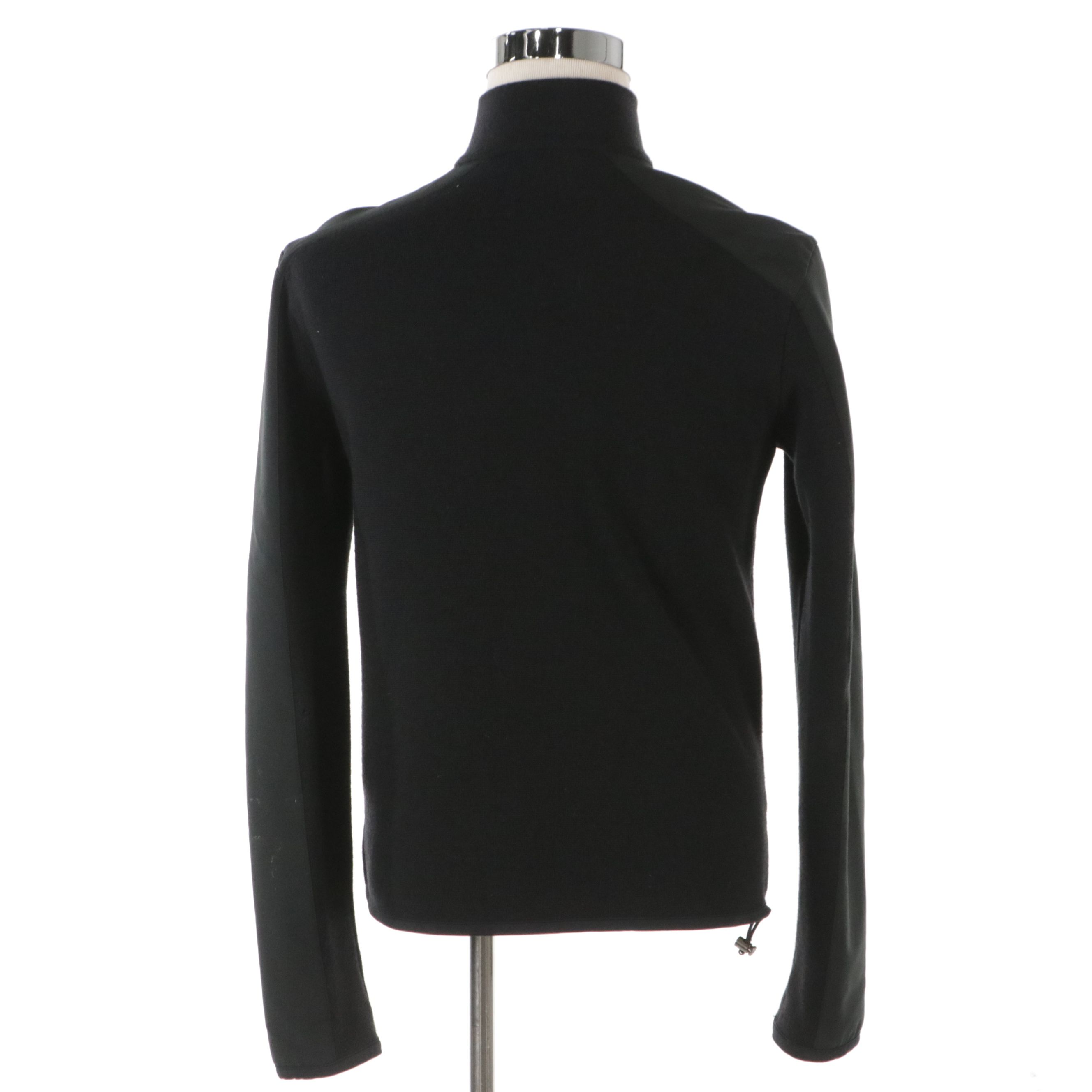 Men's Prada Black Wool and Nylon Zip Jacket