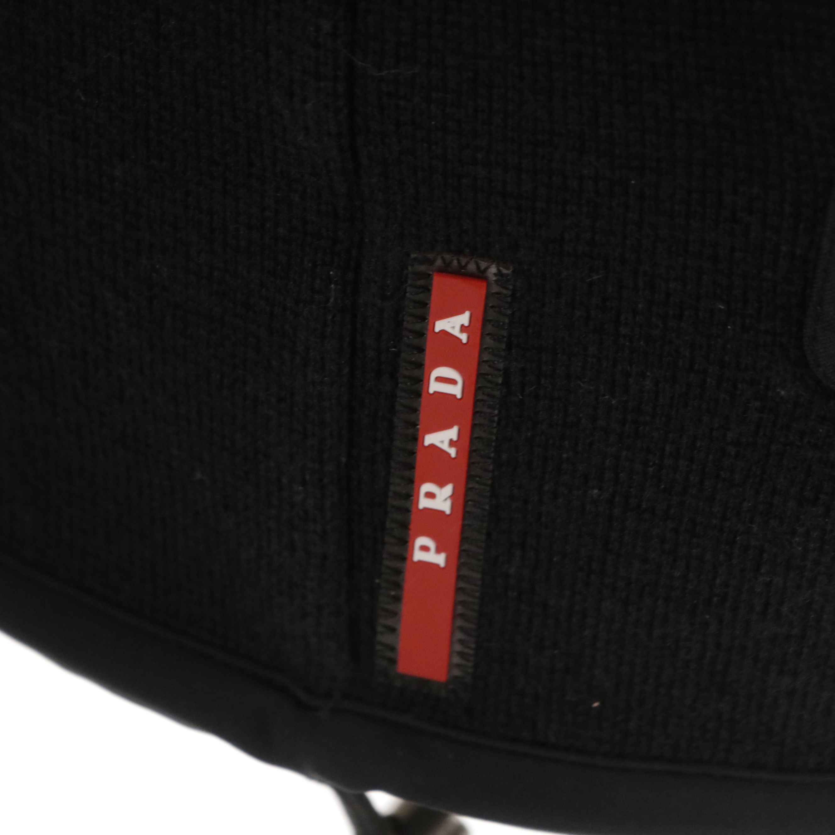 Men's Prada Black Wool and Nylon Zip Jacket