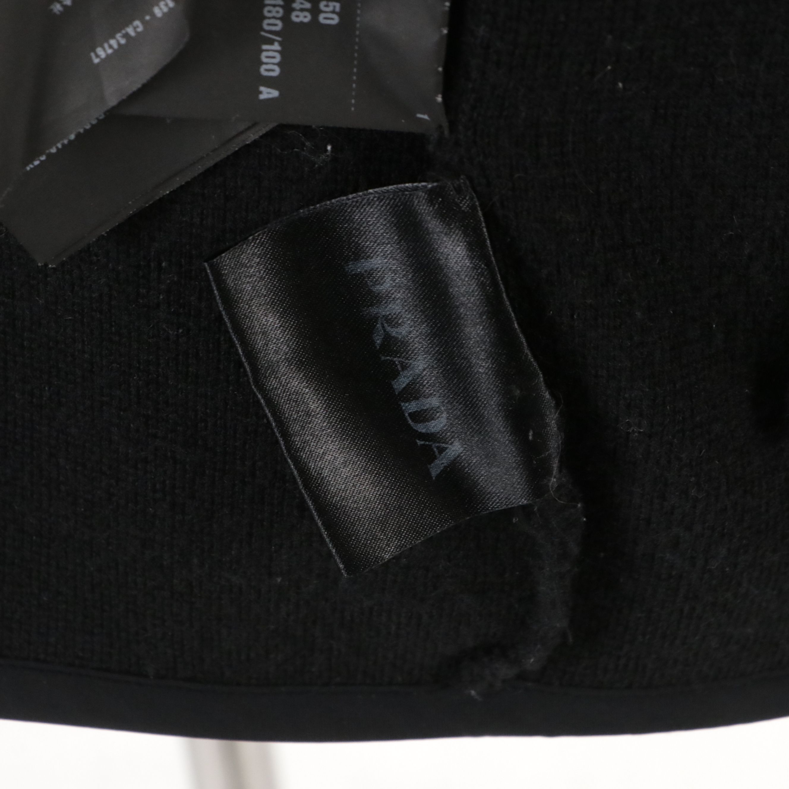 Men's Prada Black Wool and Nylon Zip Jacket