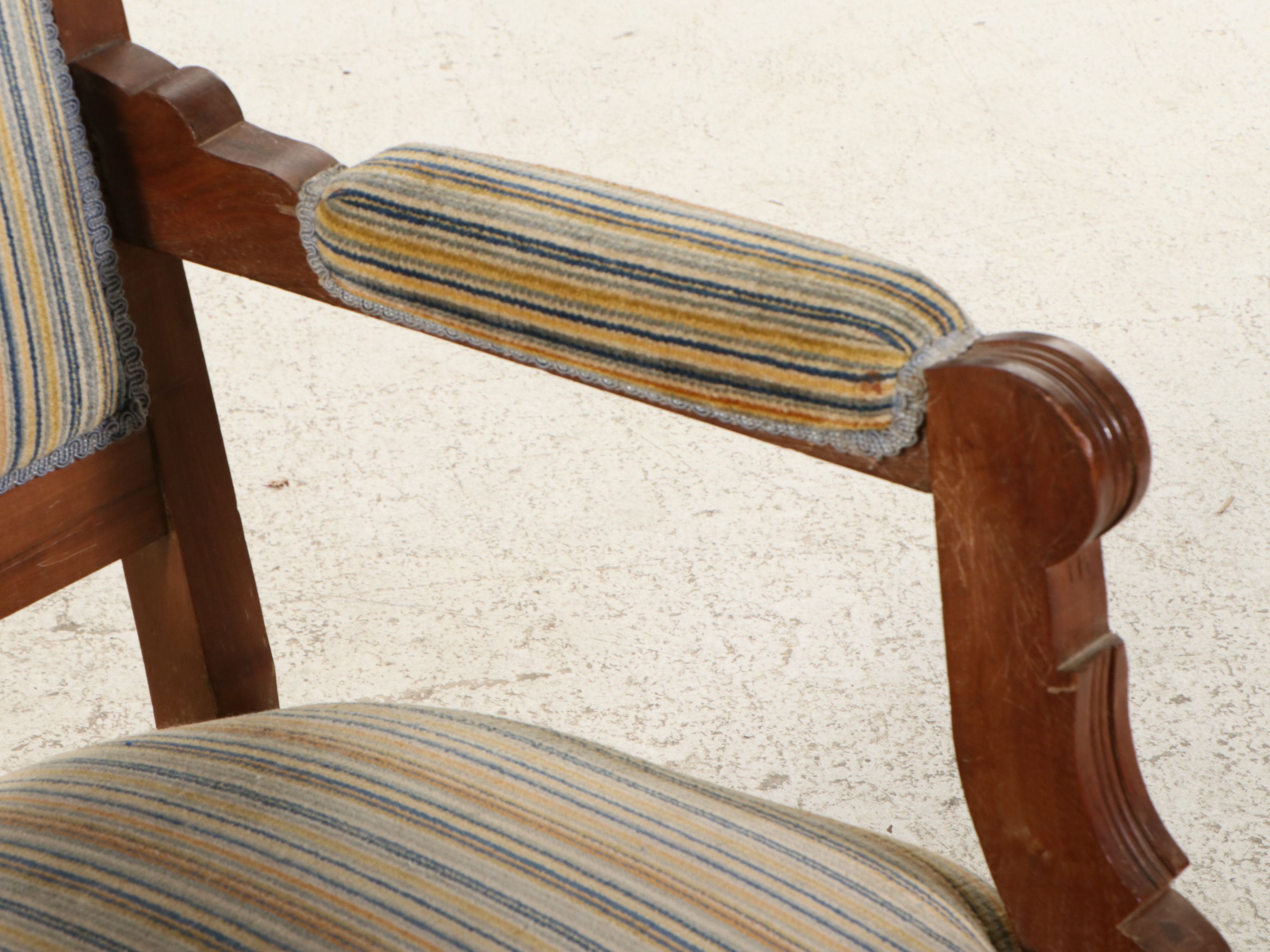 Set of Six Eastlake Carved Walnut Dining Chairs