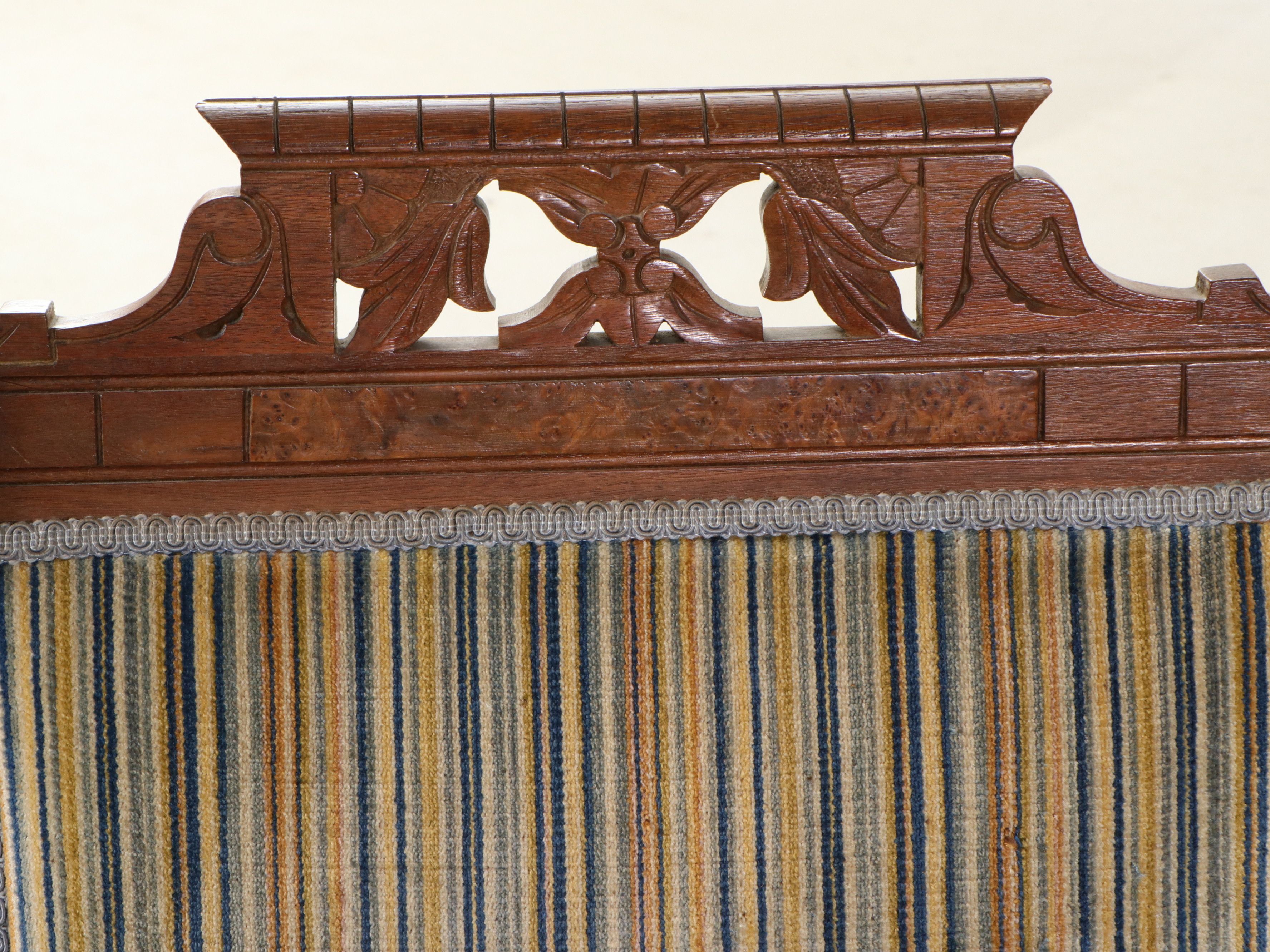 Set of Six Eastlake Carved Walnut Dining Chairs