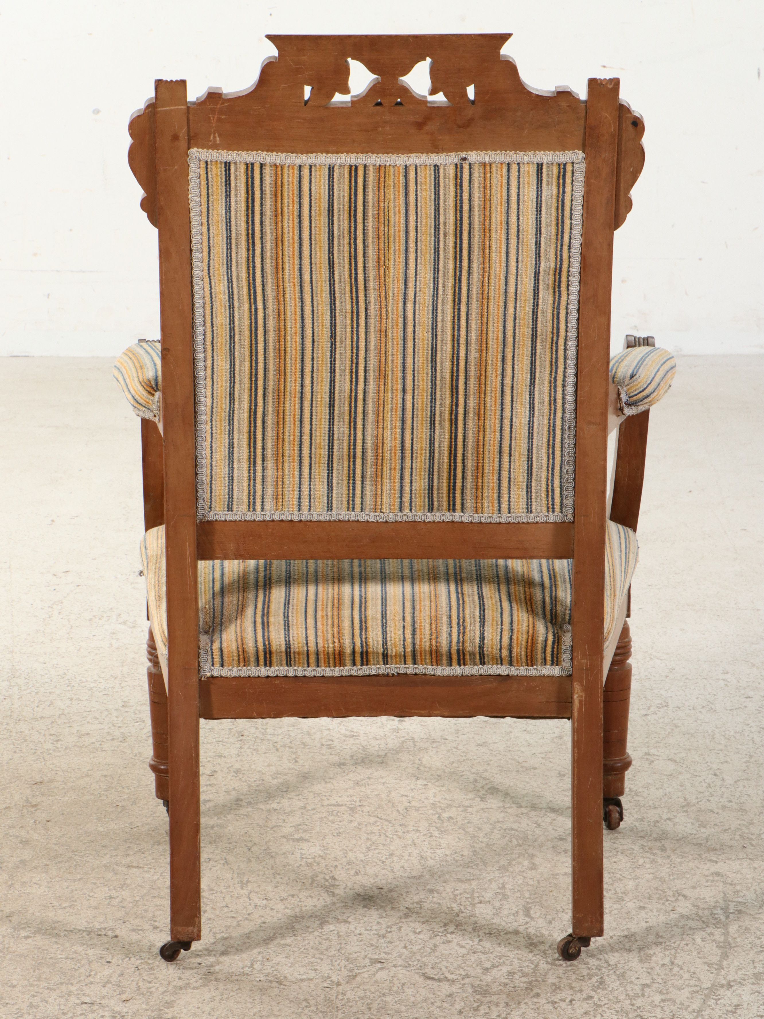 Set of Six Eastlake Carved Walnut Dining Chairs