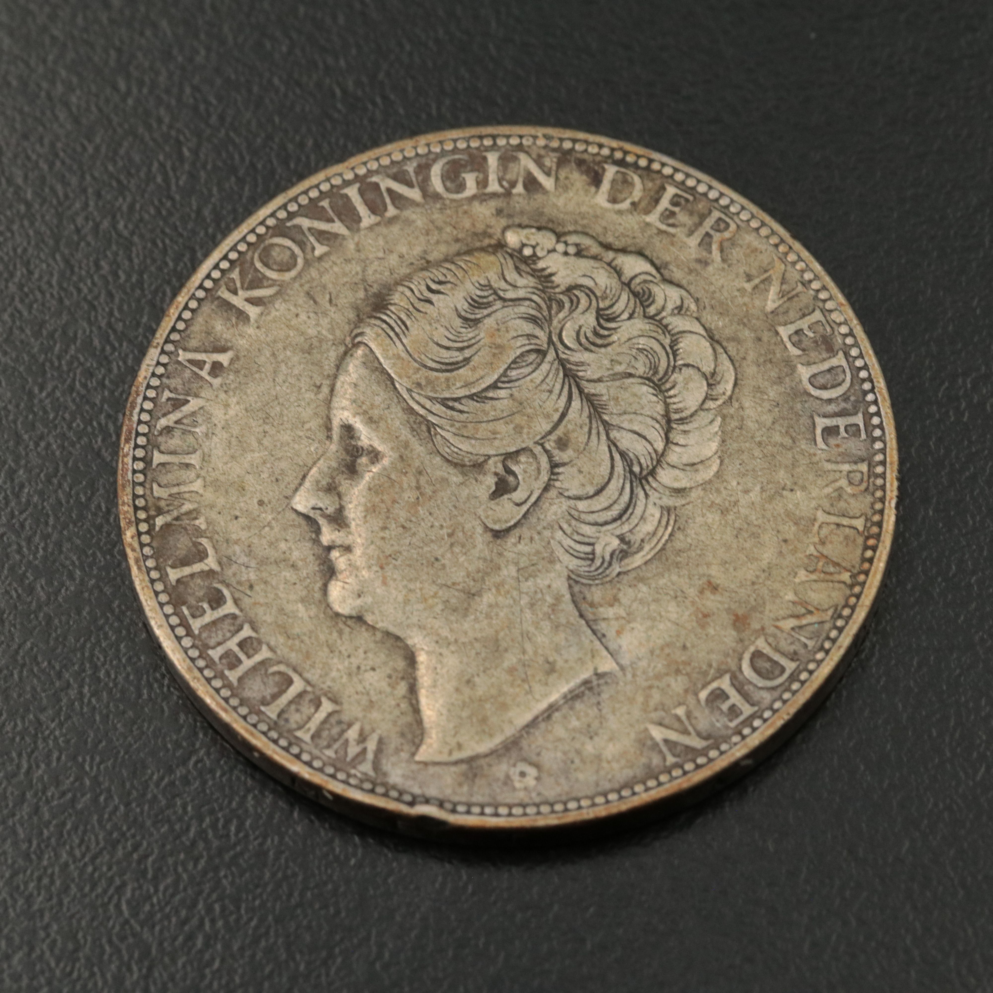 1933 Netherlands Silver Two and One Half Gulden