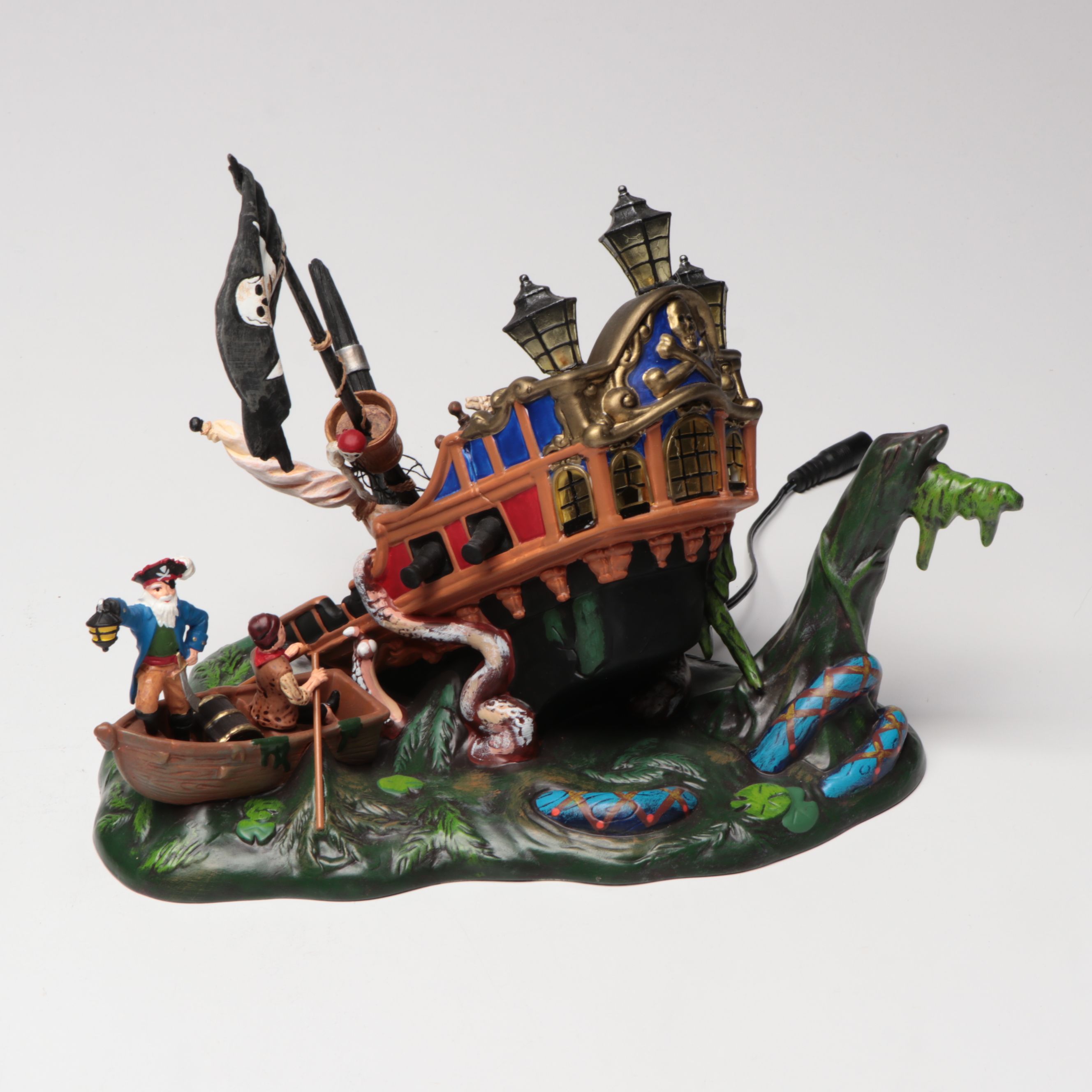 Dept. 56 "Witch's Brew Pub" and "Ship of Sea Phantoms" Village Décor
