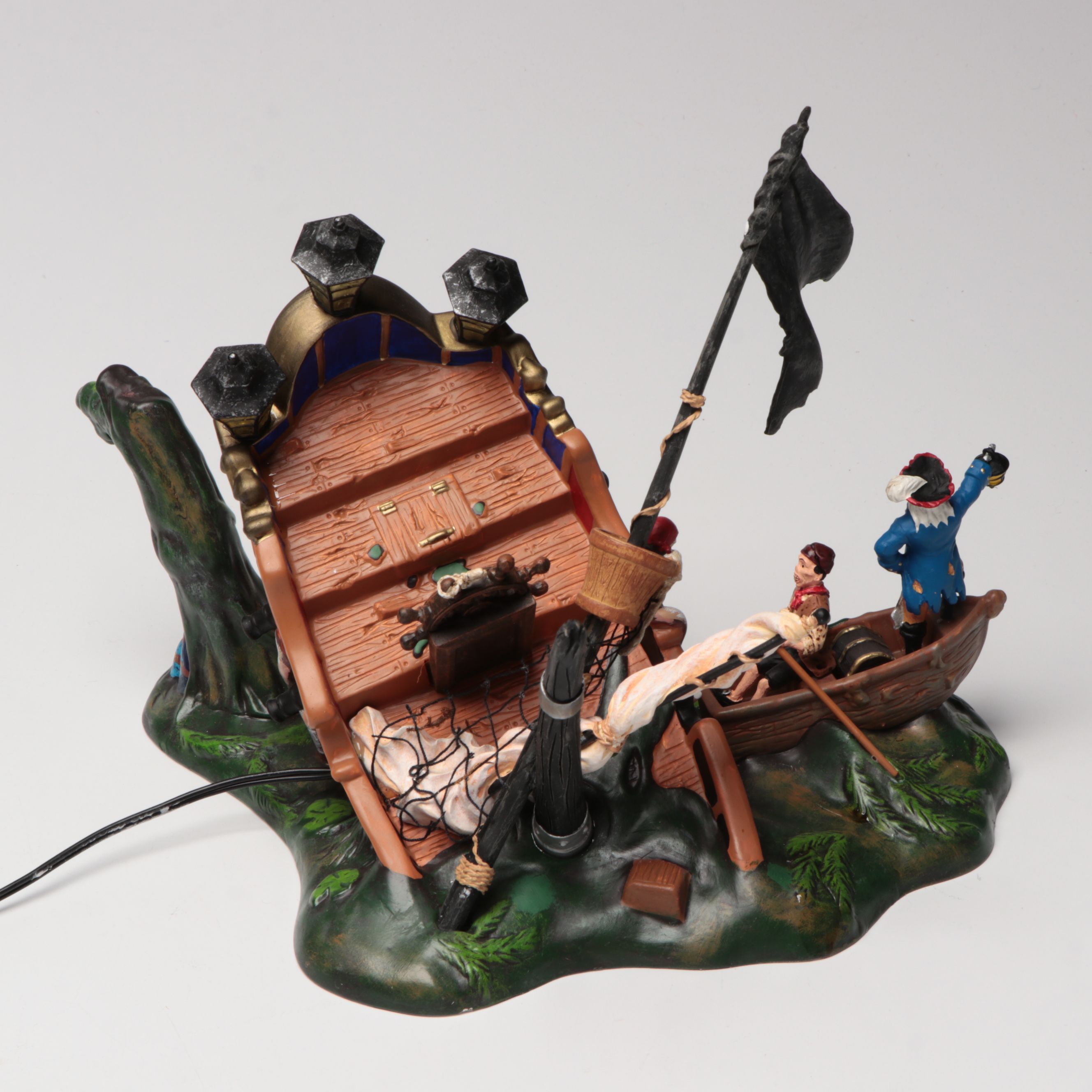 Dept. 56 "Witch's Brew Pub" and "Ship of Sea Phantoms" Village Décor