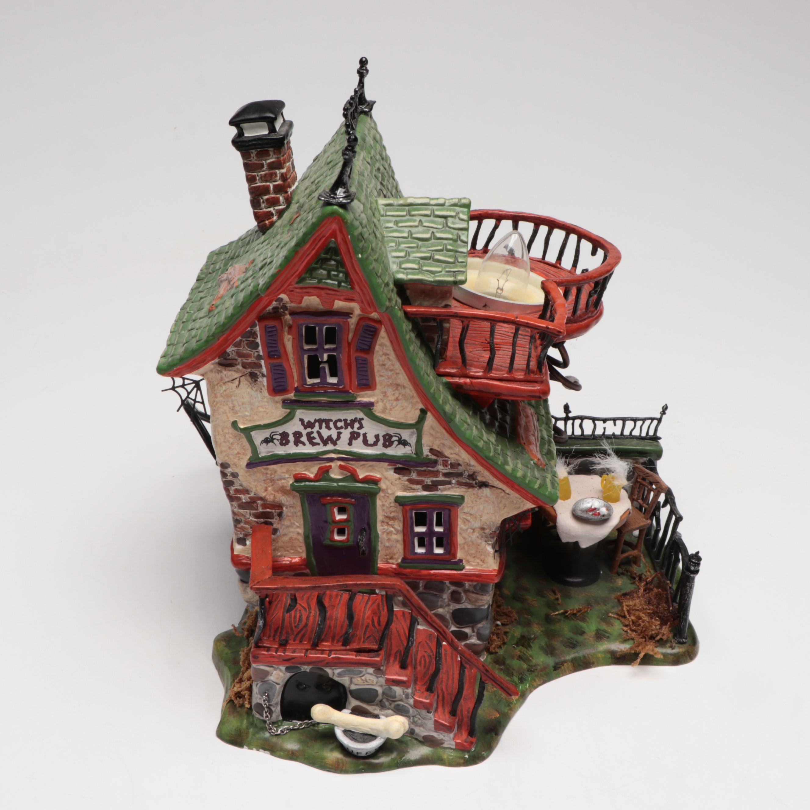 Dept. 56 "Witch's Brew Pub" and "Ship of Sea Phantoms" Village Décor