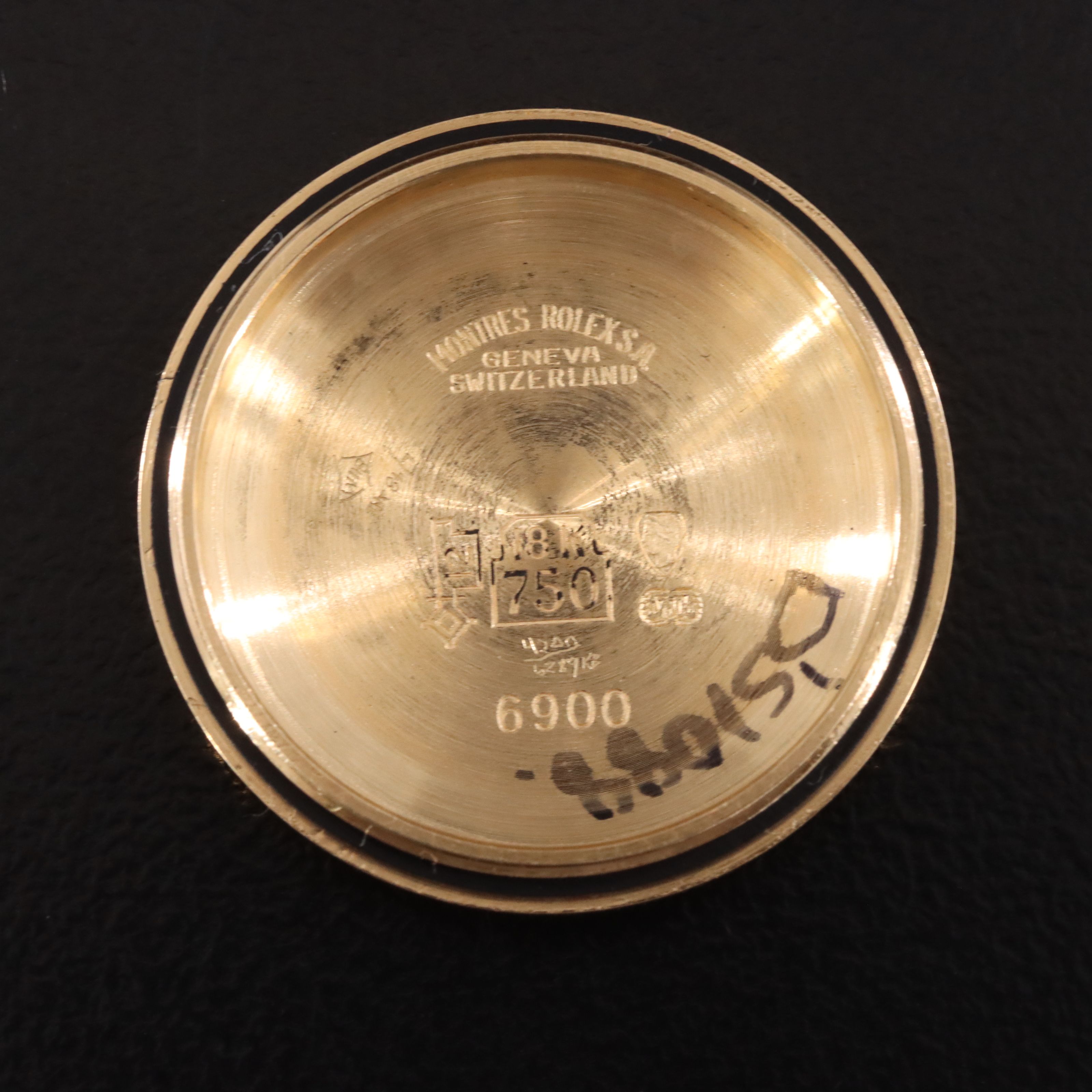 Rolex Datejust 6916 Custom Dial Vintage 18K Watch c.1979