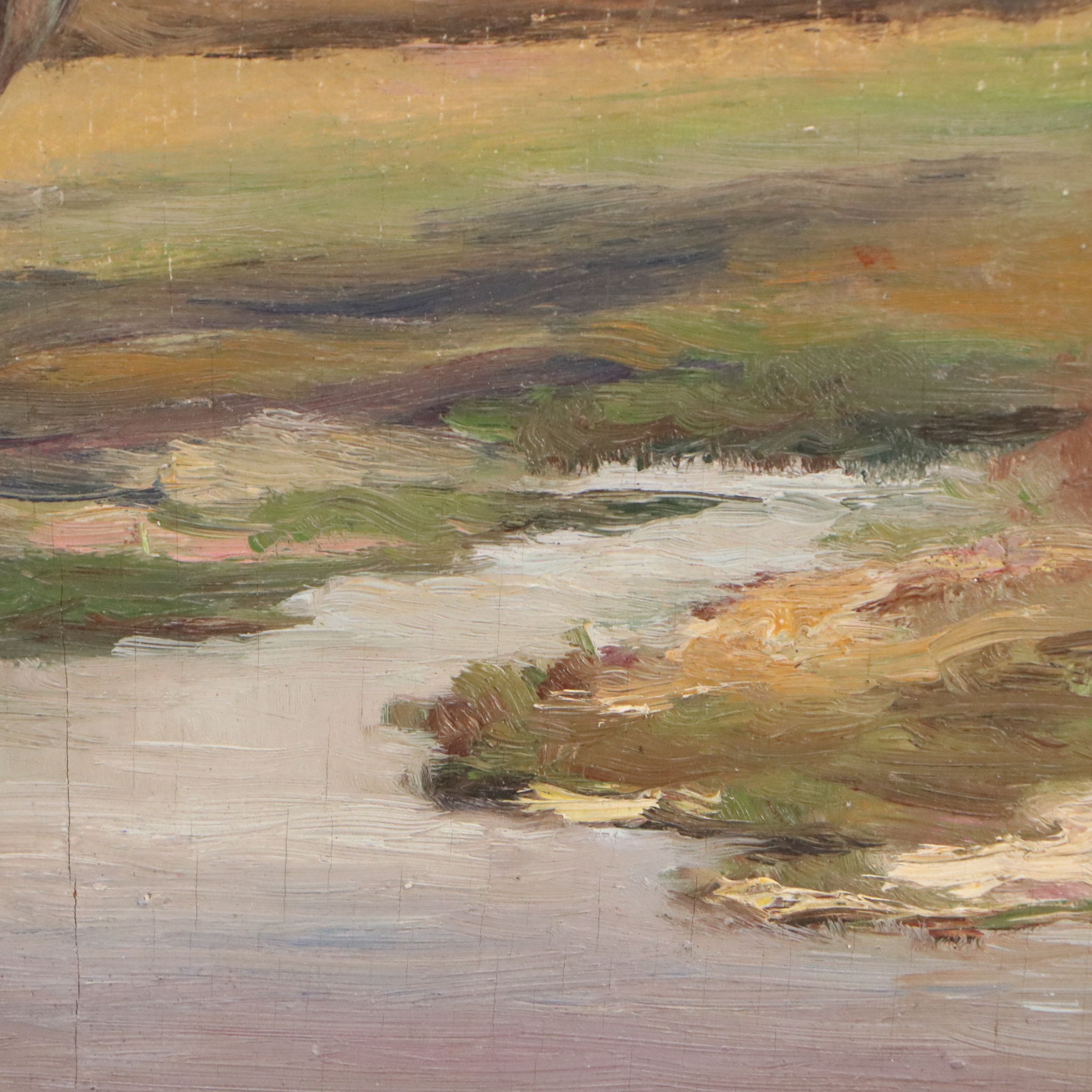 Jacqueline Garres Landscape Oil Painting "Saint-Médard-en-Jalles," 1947