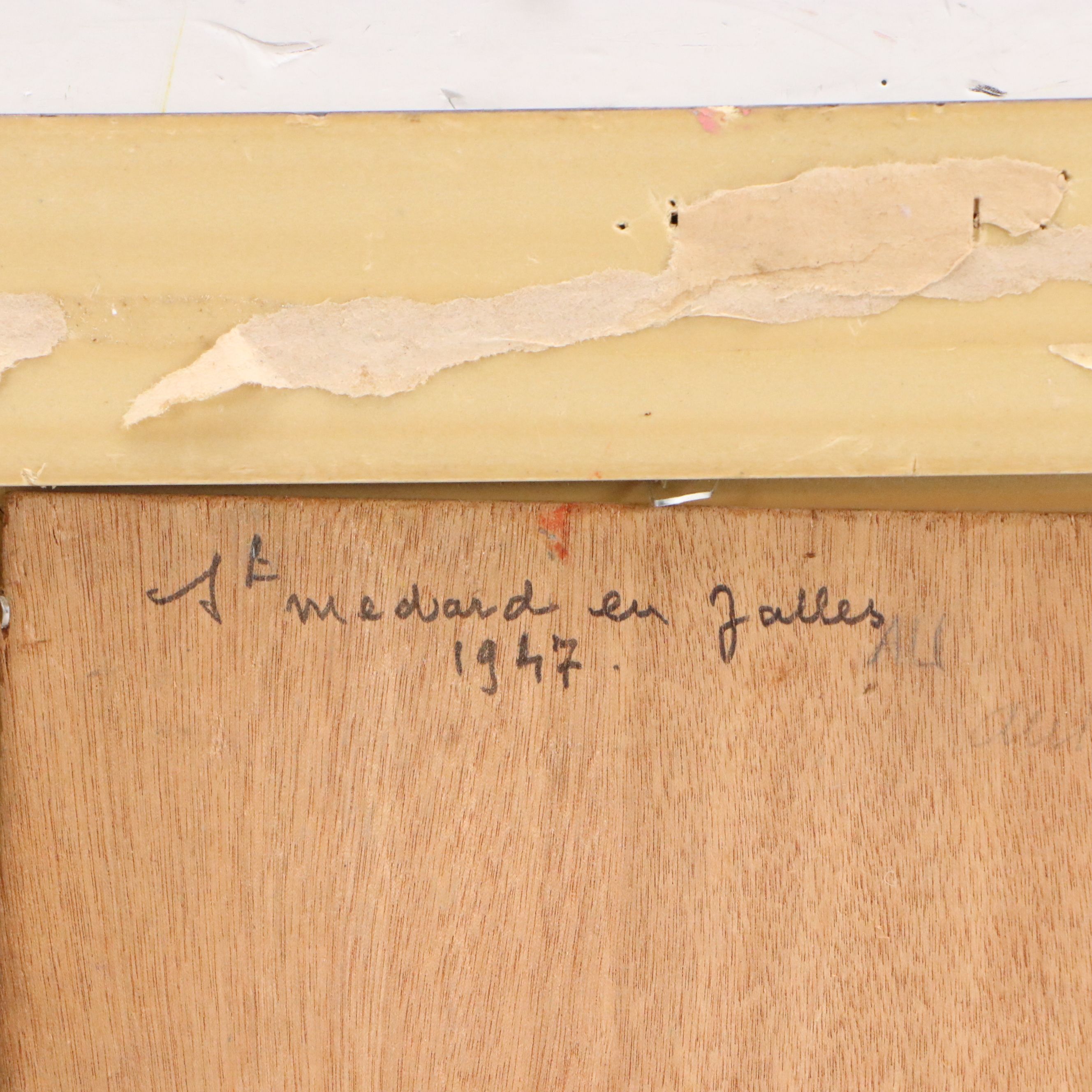 Jacqueline Garres Landscape Oil Painting "Saint-Médard-en-Jalles," 1947