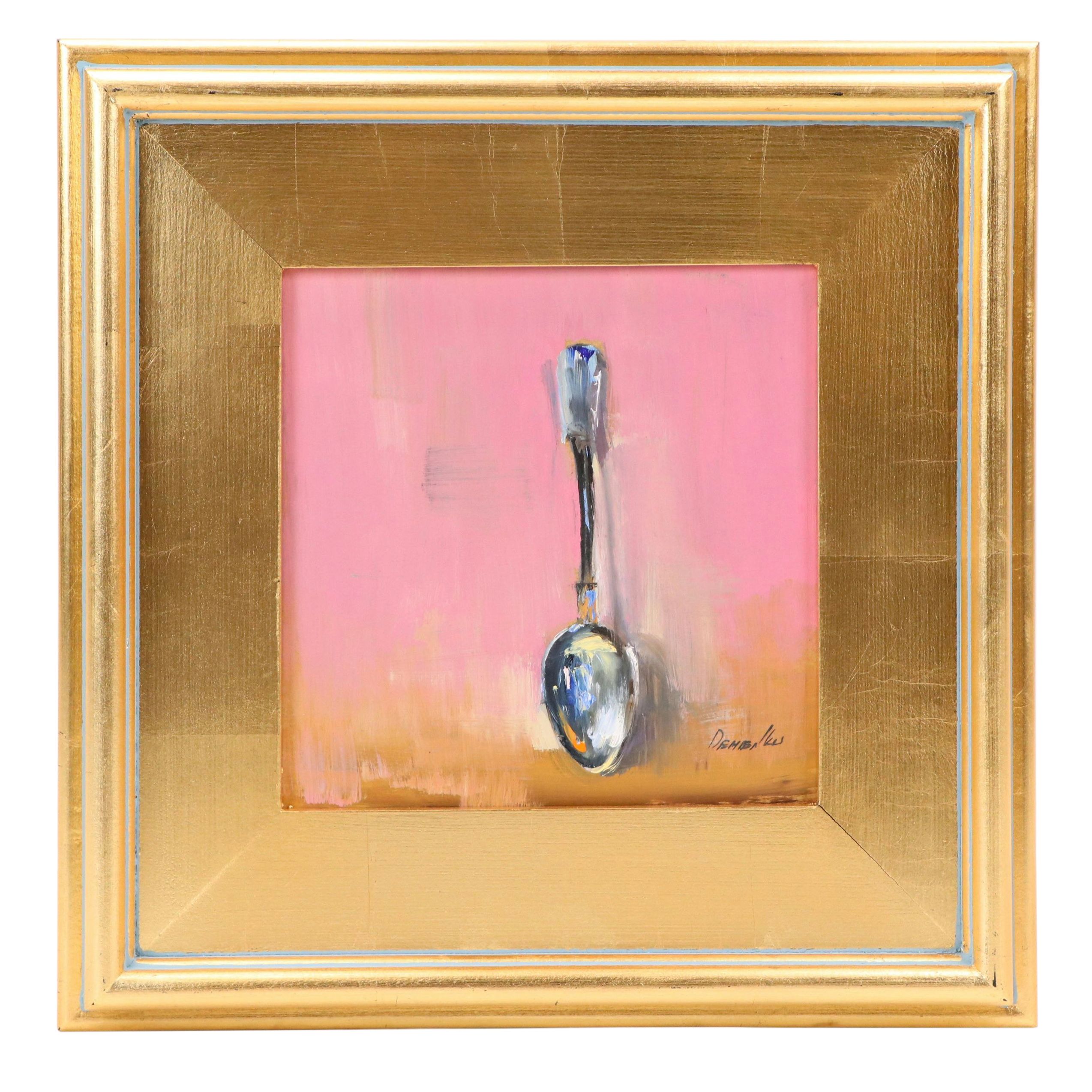 Natalia Demenko Still Life Oil Painting of Fiddle Handled Spoon