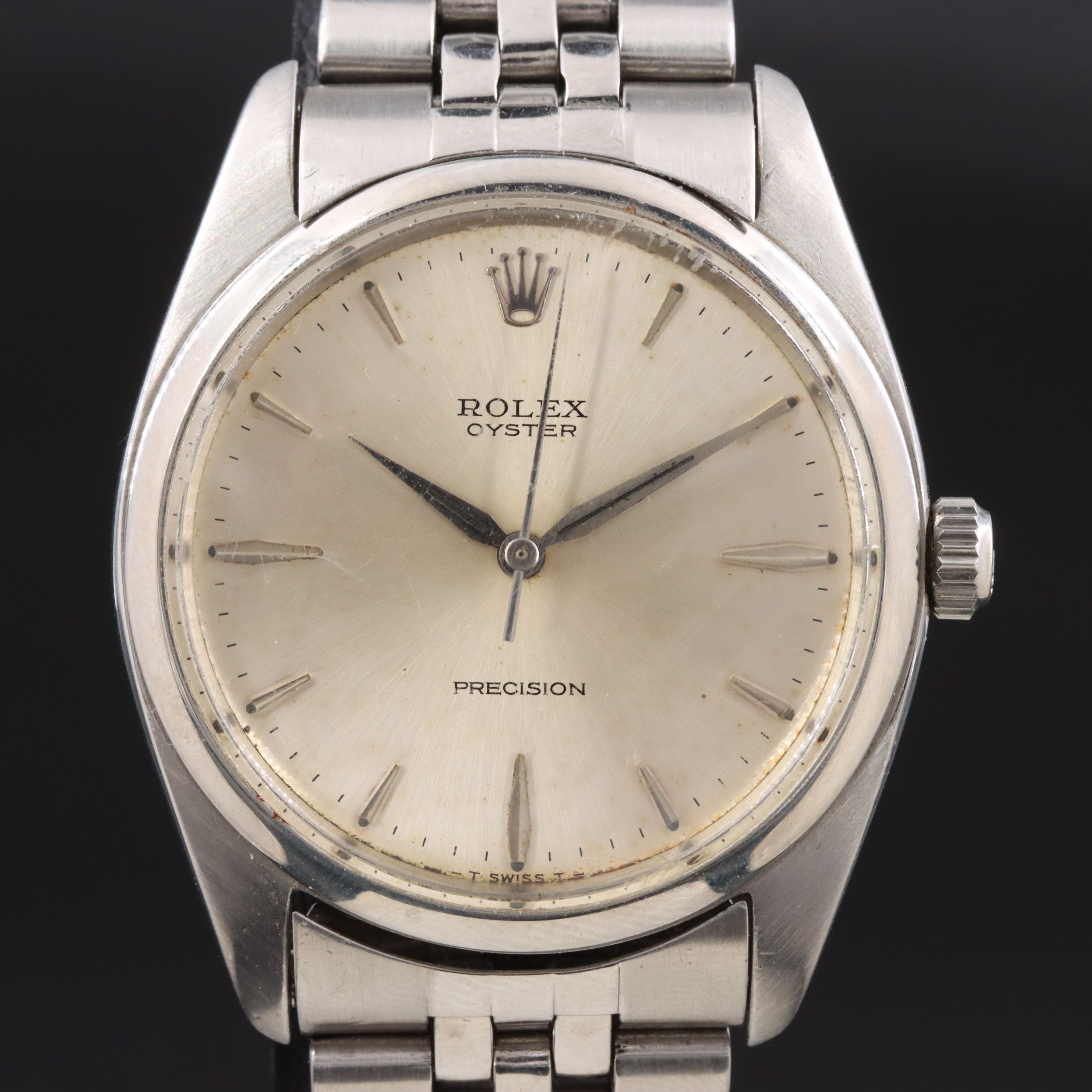 1959 Rolex Precision Stem Wind Model 6424 Watch