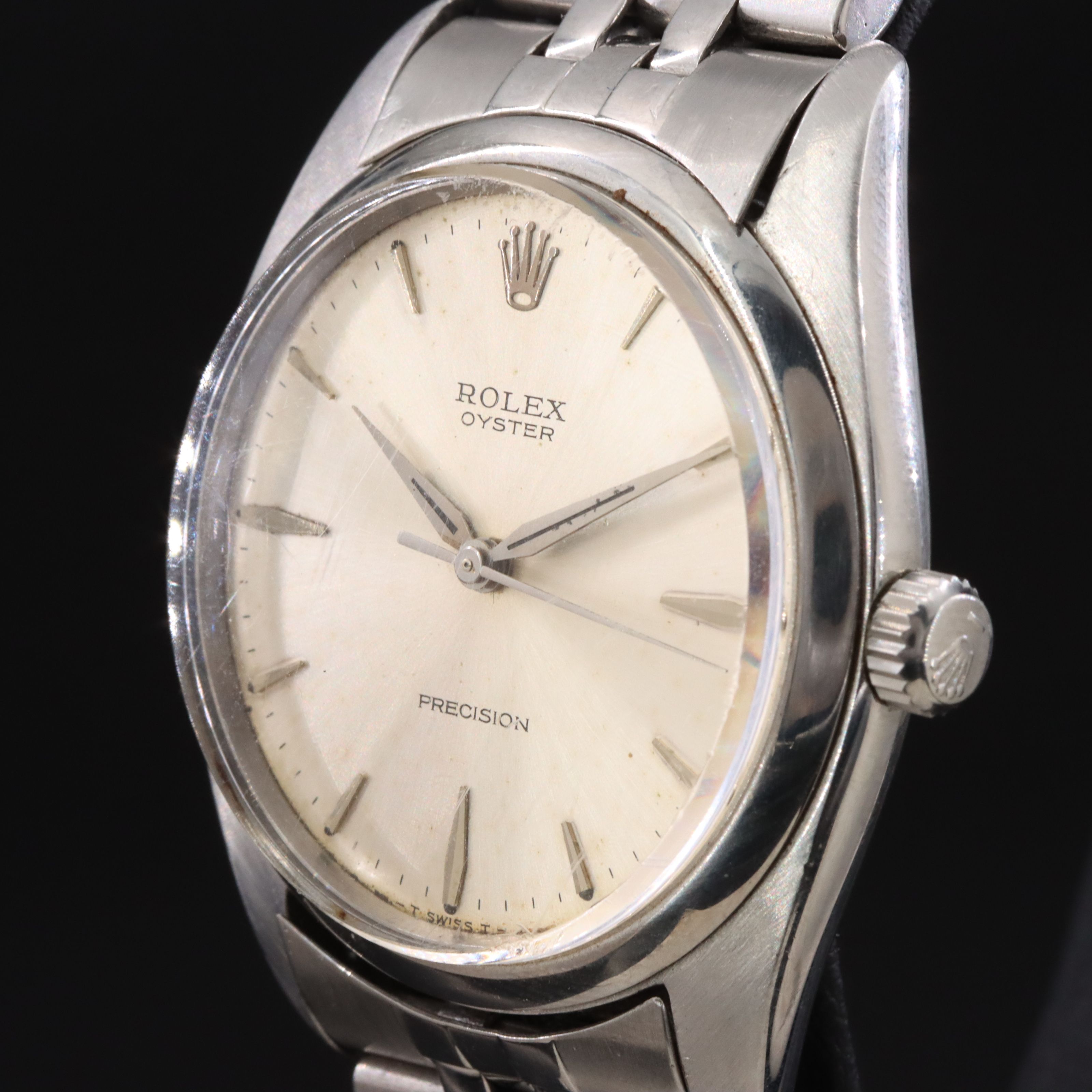 1959 Rolex Precision Stem Wind Model 6424 Watch