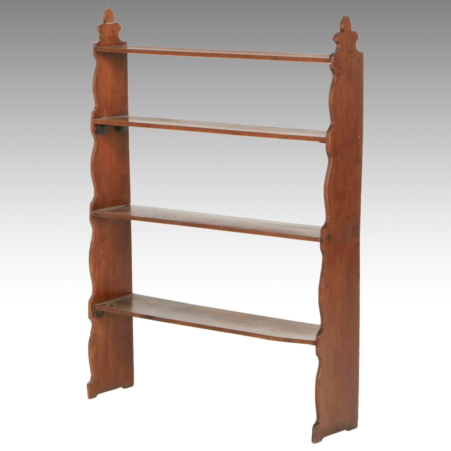 American Primitive Mahogany Four-Tier Graduated Shelf