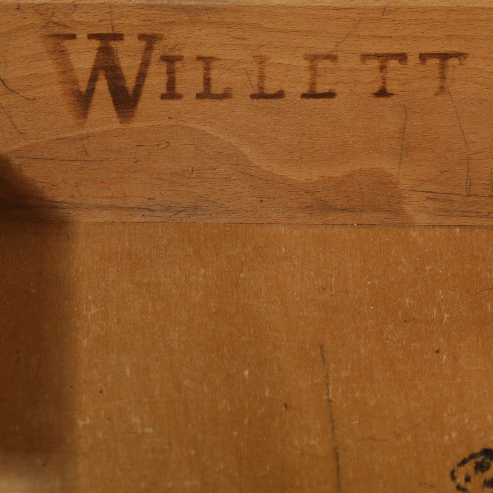 Willett Mid Century Modern Light Stained Cherry Desk, Late 20th Century