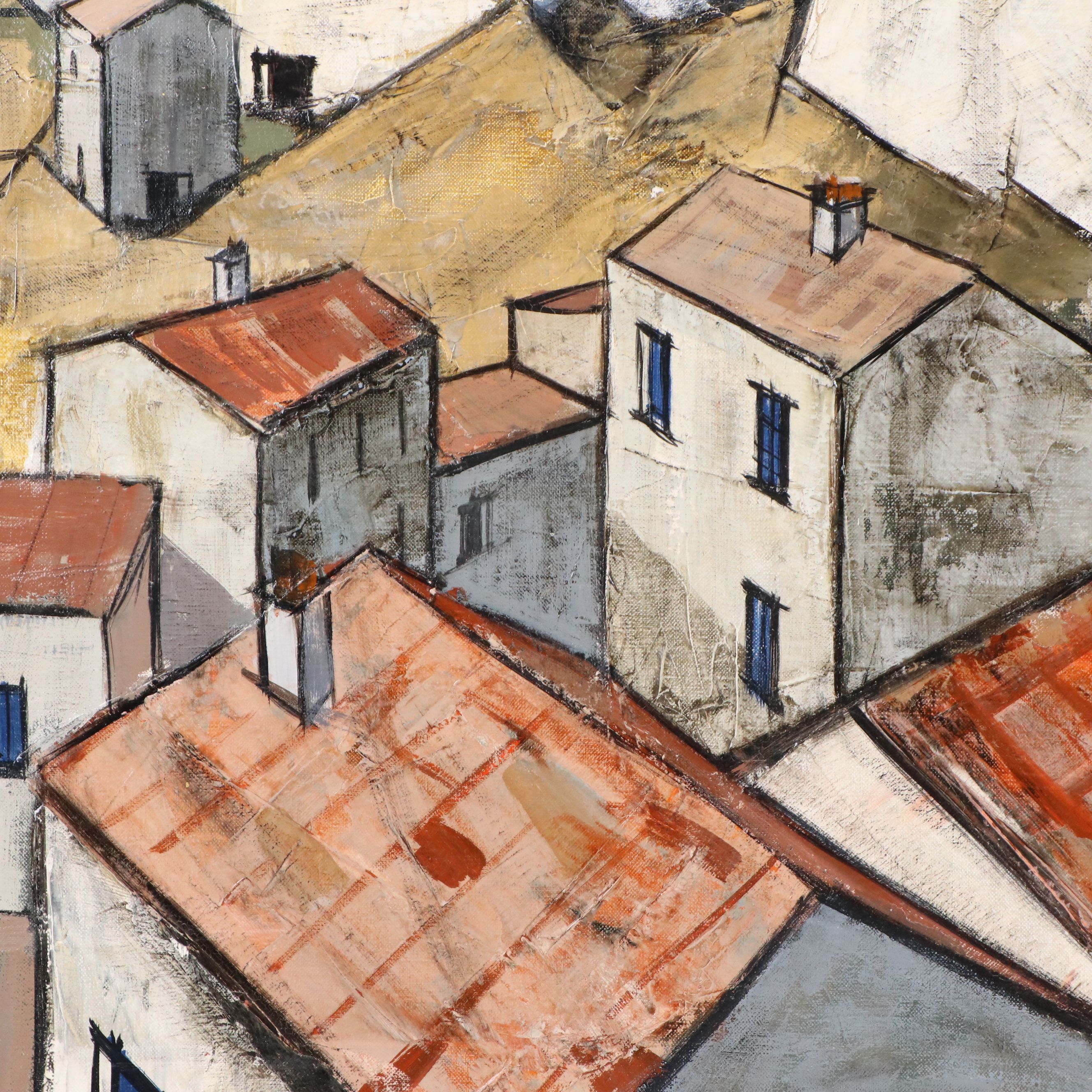 Charles Levier Oil Painting "Ville Fortifiée"