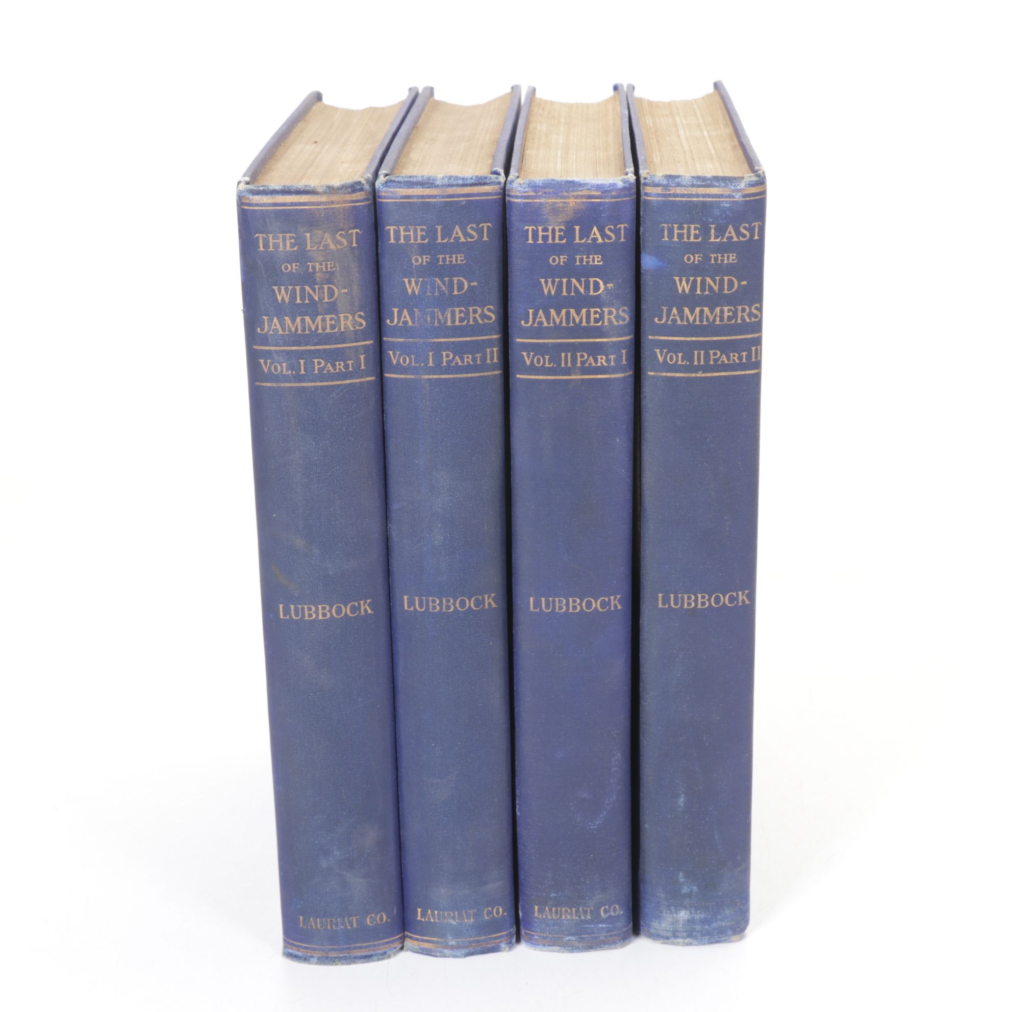 First Edition "The Last of the Windjammers" Two-Volume Set by Basil Lubbock