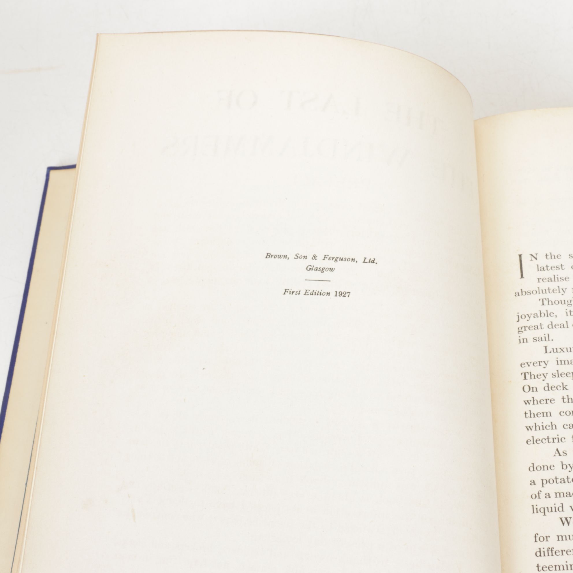 First Edition "The Last of the Windjammers" Two-Volume Set by Basil Lubbock