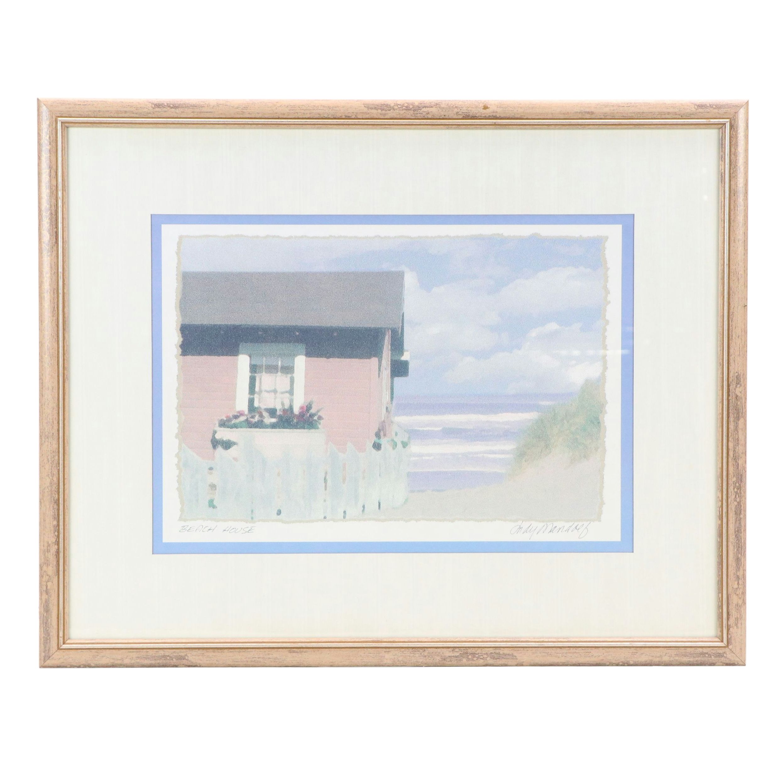 Offset Lithograph After Judy Mandolf "Beach House"