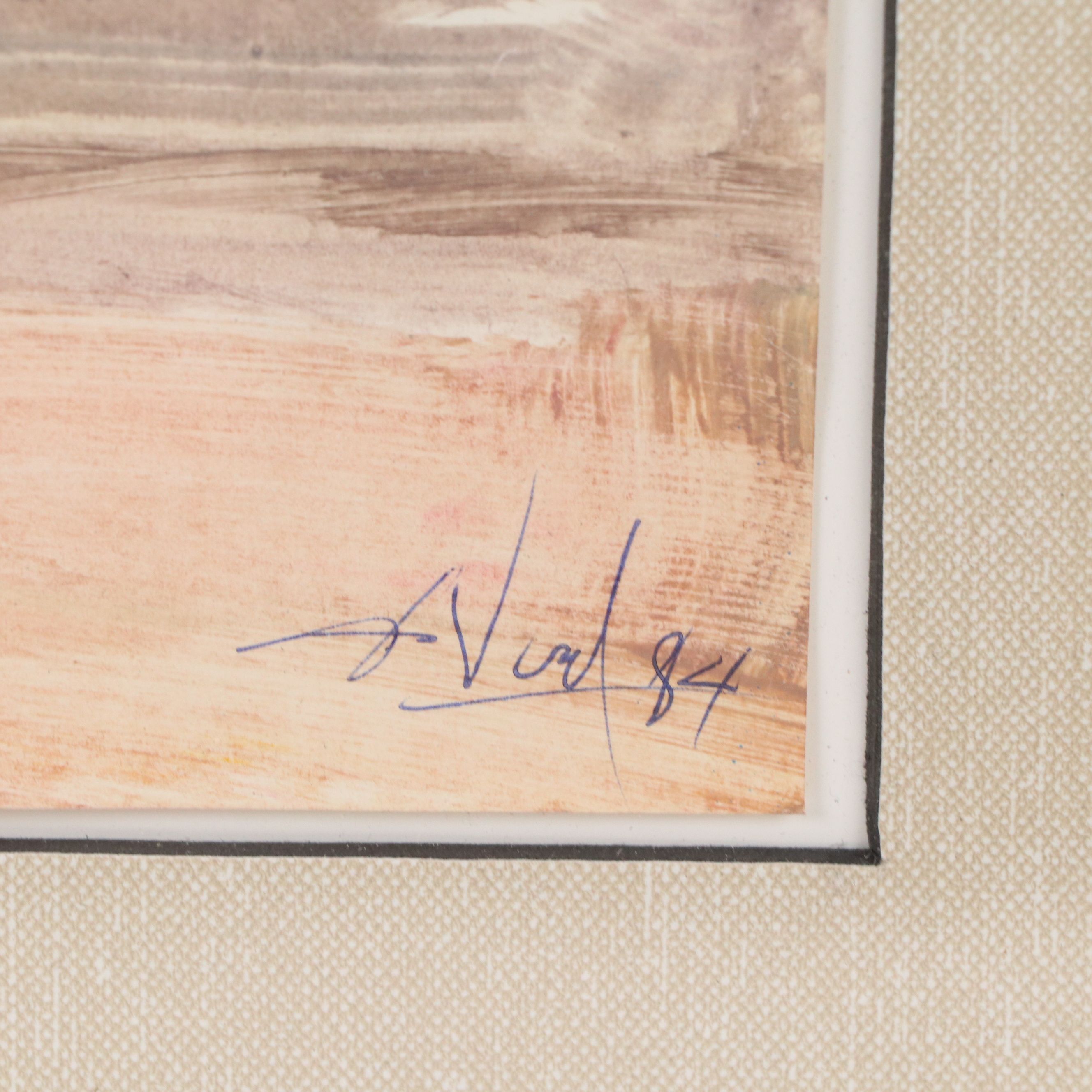 Don Vogl Acrylic Painting "On the Beach," 1984