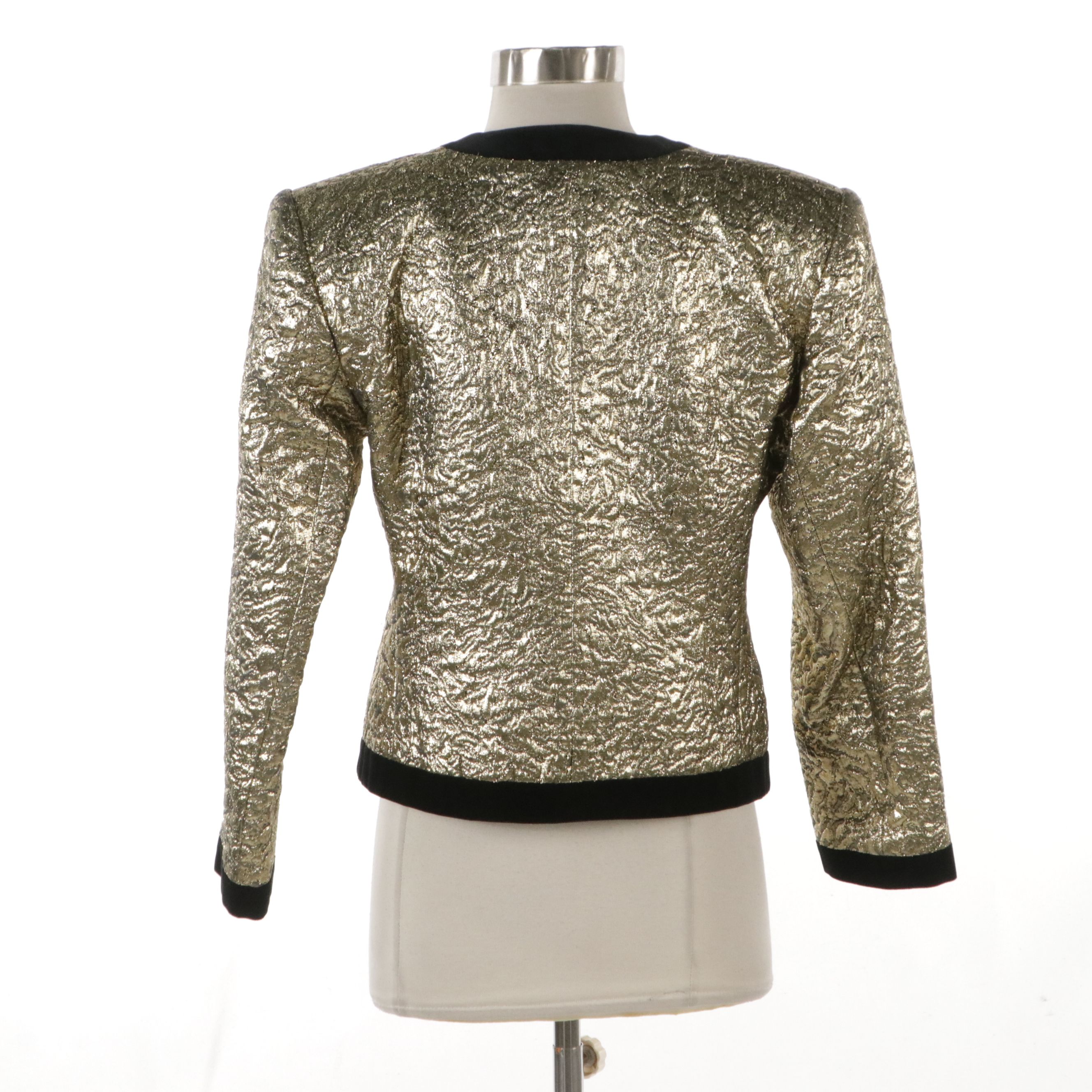 Yves Saint Laurent Diffusion Femmes Textured Lurex Evening Jacket