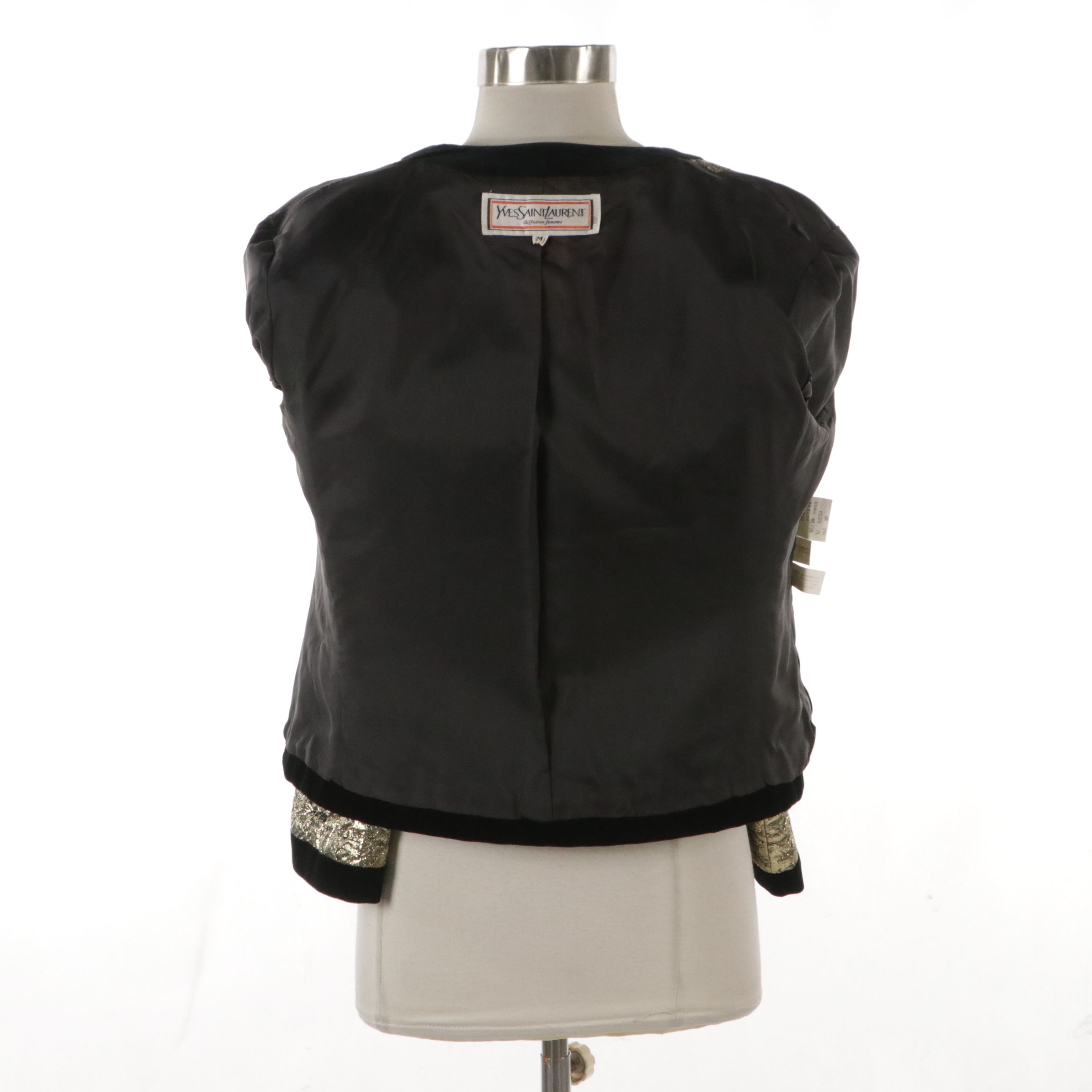 Yves Saint Laurent Diffusion Femmes Textured Lurex Evening Jacket