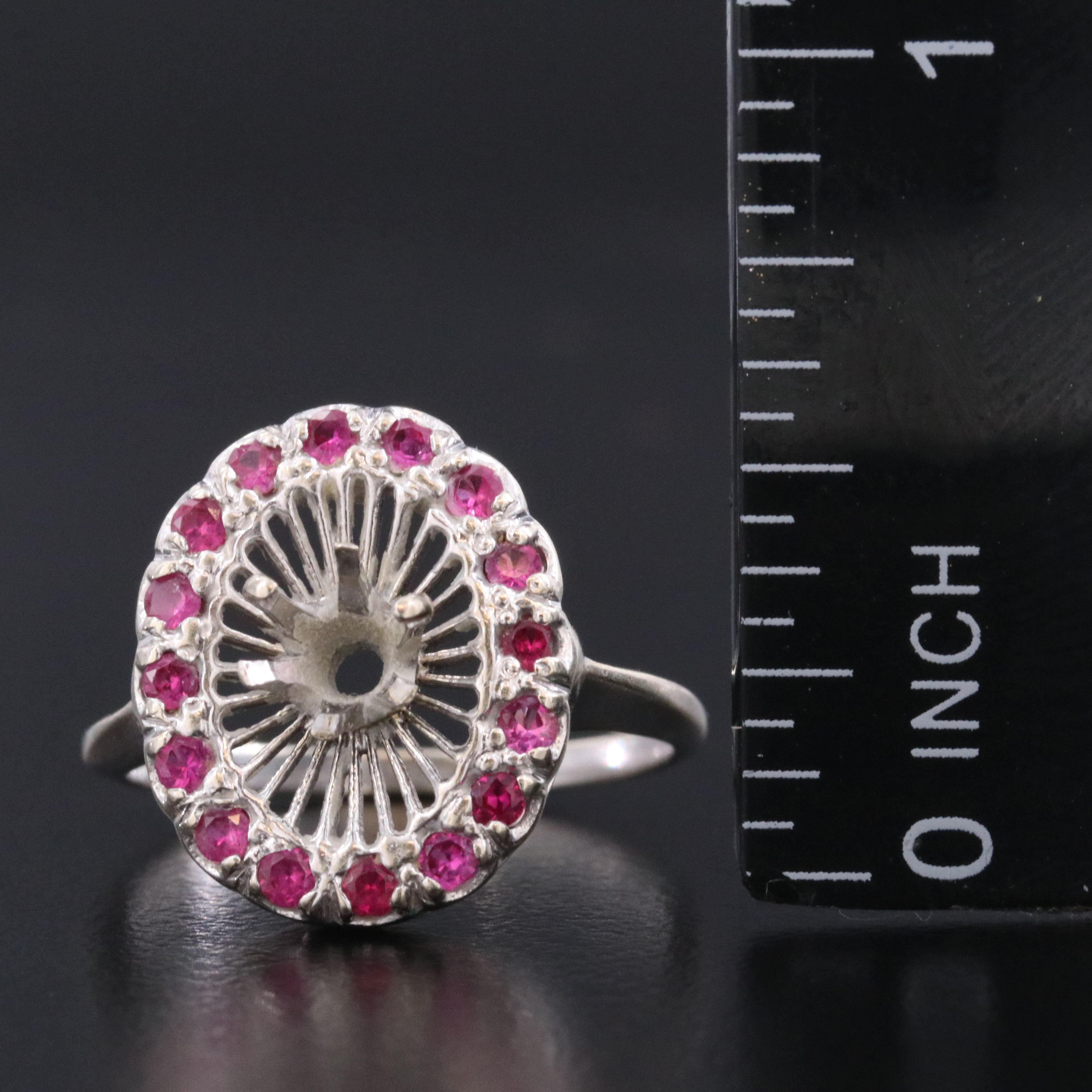 14K Ruby Semi-Mount Ring