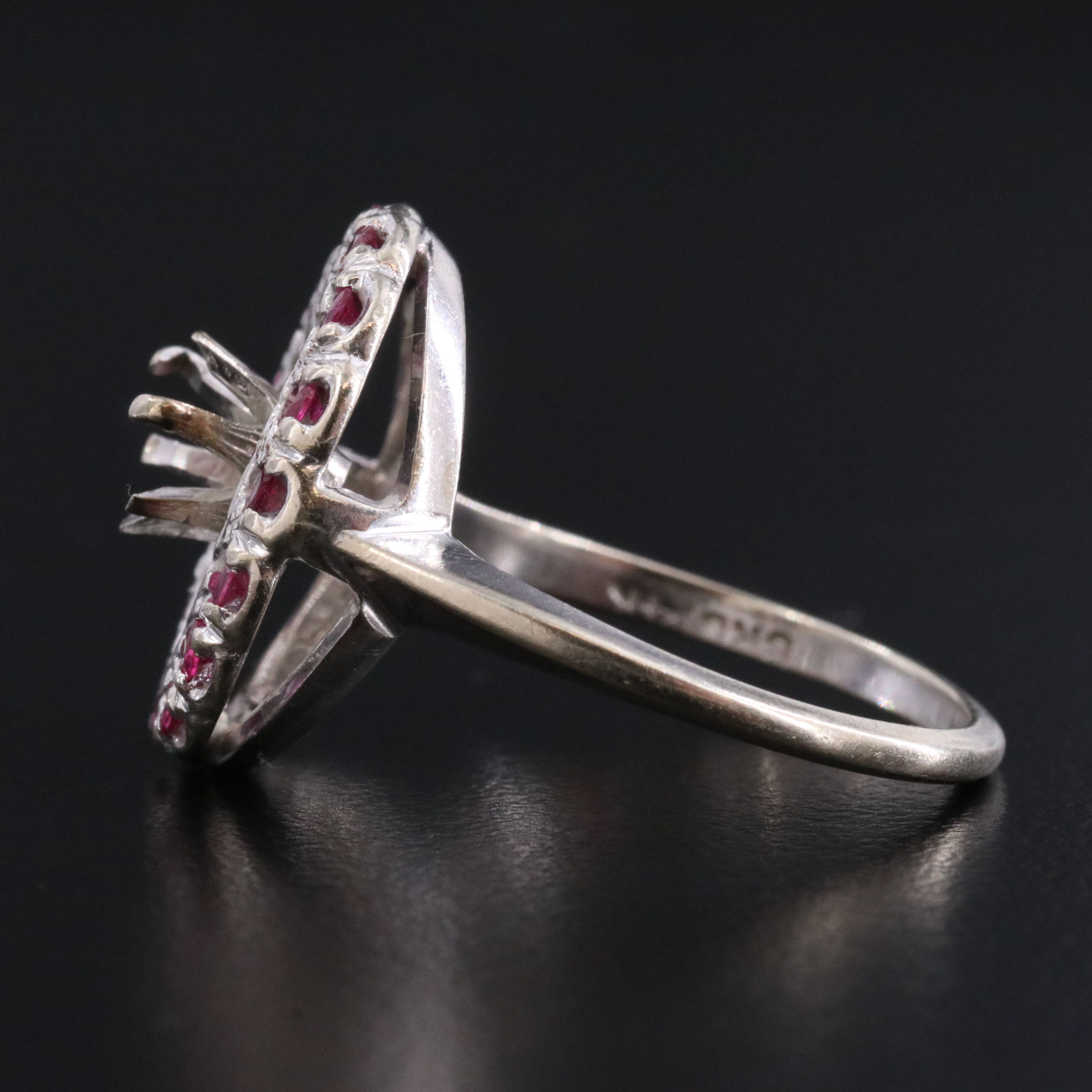 14K Ruby Semi-Mount Ring