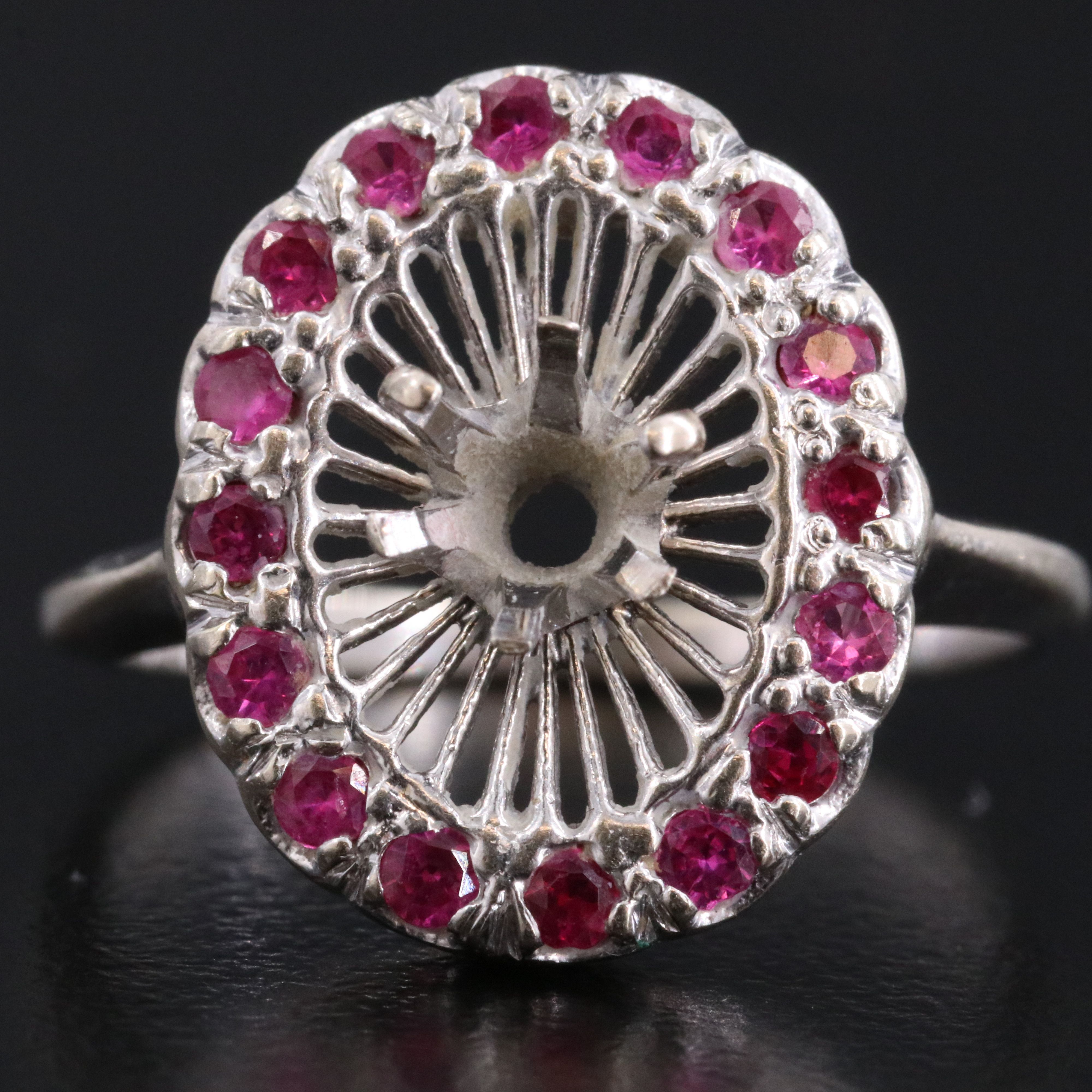 14K Ruby Semi-Mount Ring