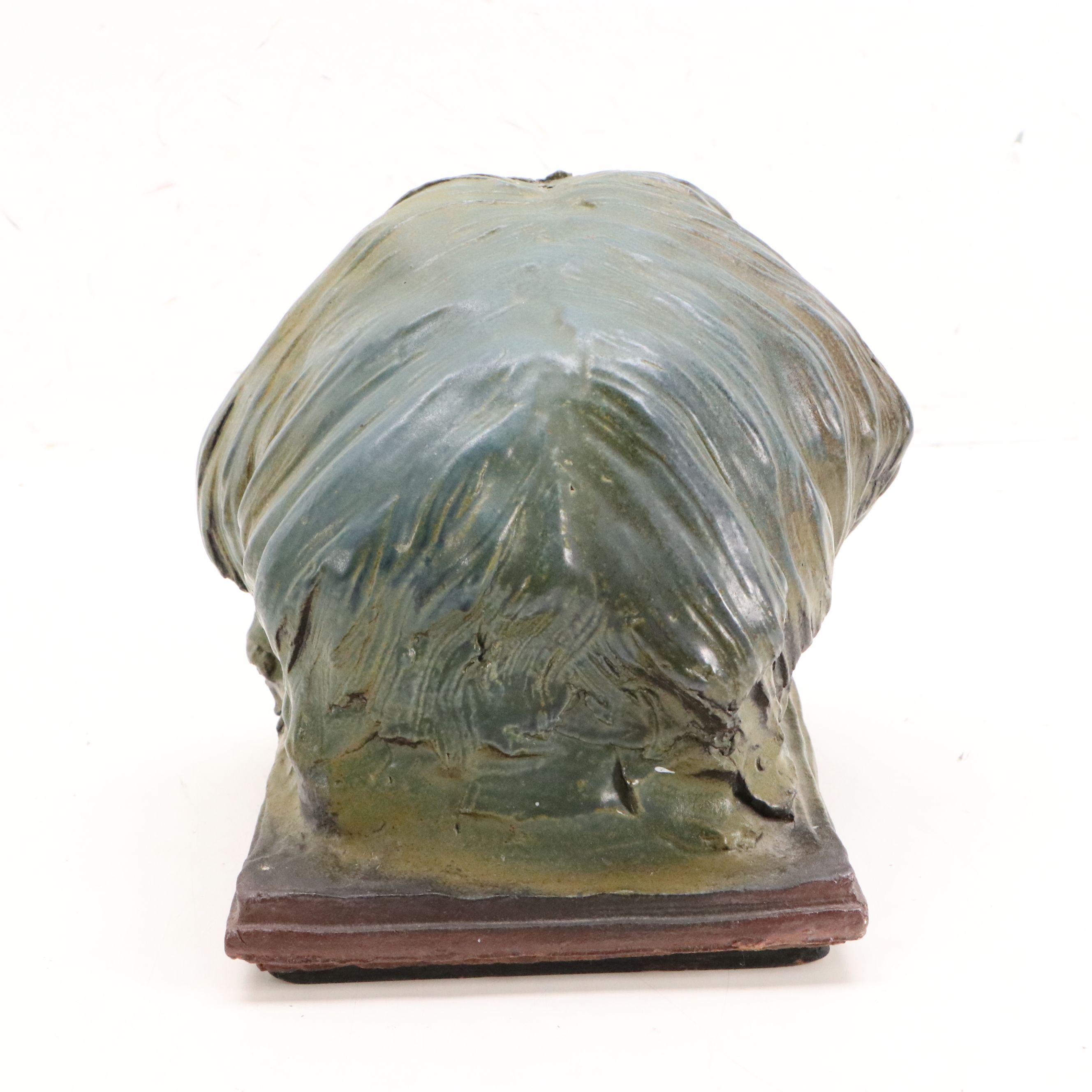 Glazed Terracotta Sculpture of Pekingese Dog, 1999