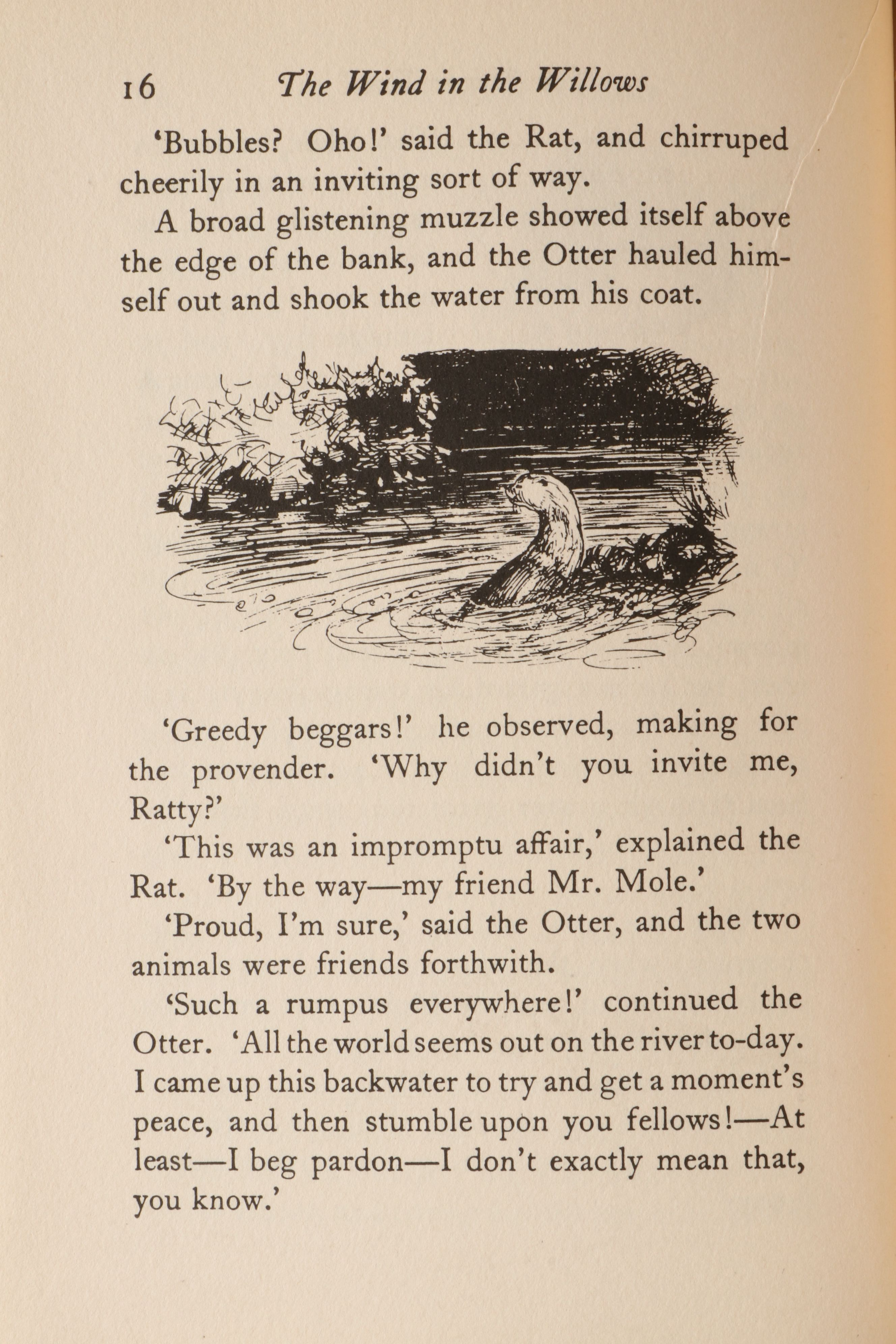 Ernest H. Shepard Illustrated "The Wind in the Willows" by Kenneth Grahame, 1933