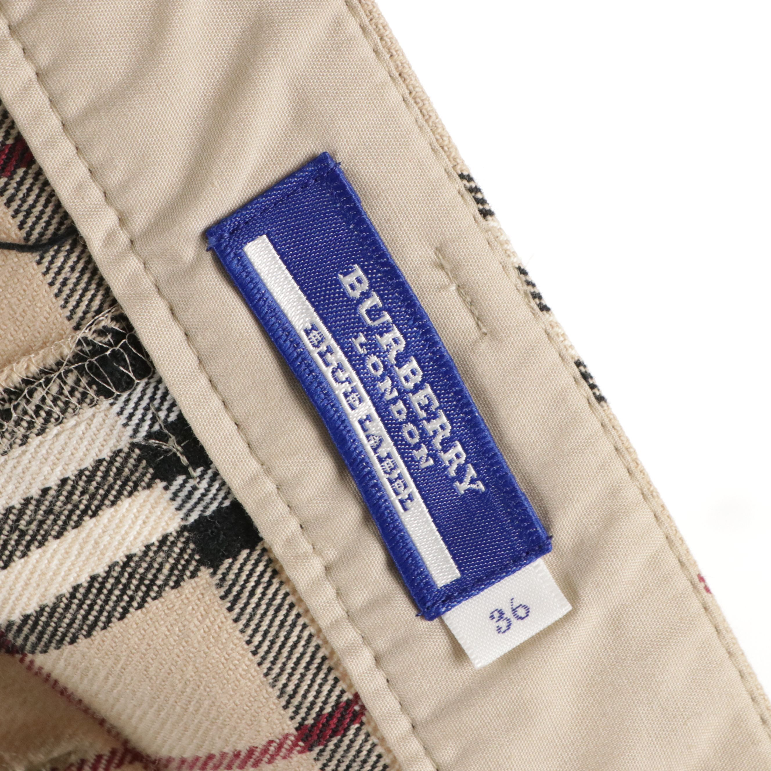 Burberry London Blue Label Straight Skirt in Check Cotton Blend