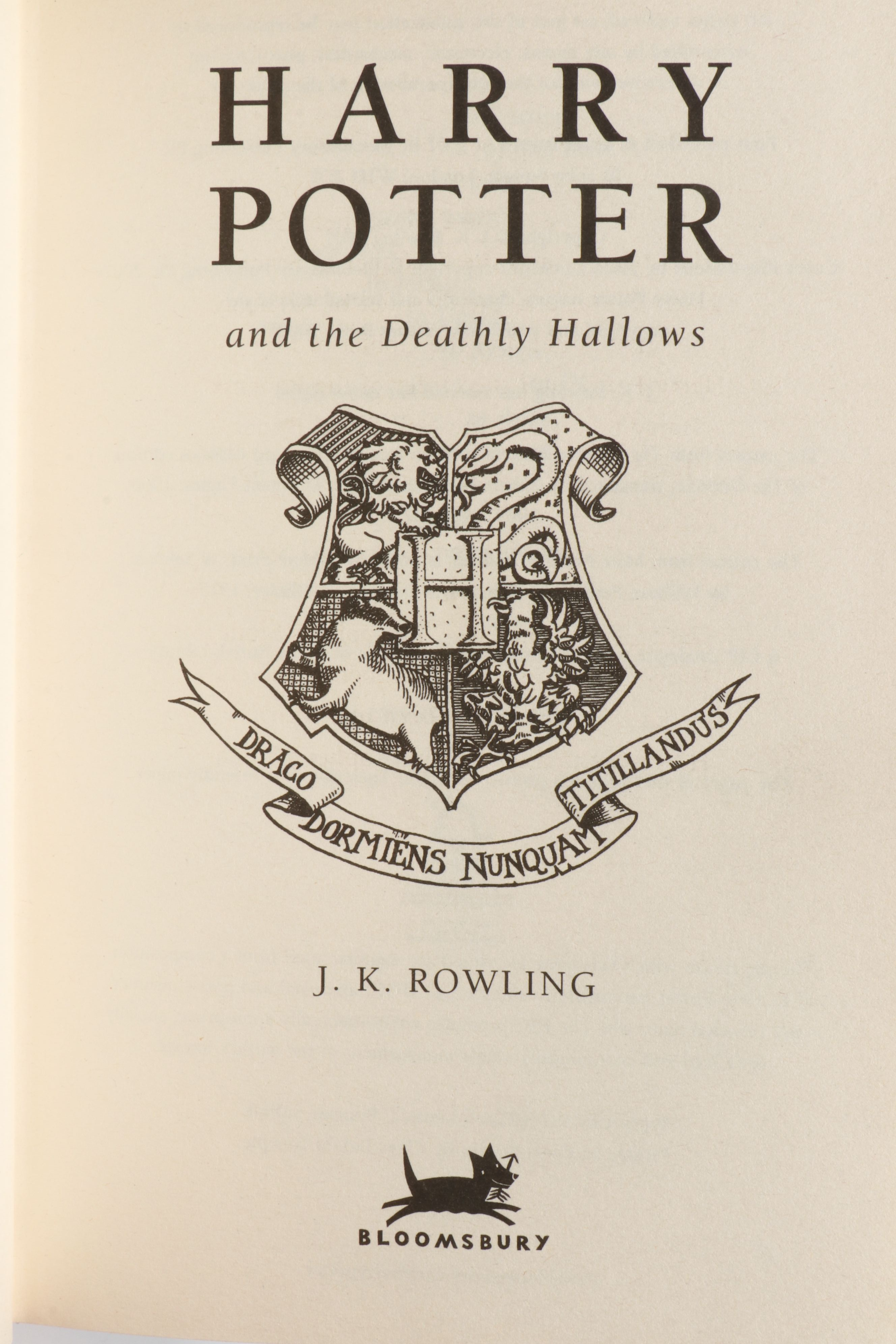 First UK Edition "Harry Potter and the Deathly Hallows" by J. K. Rowling