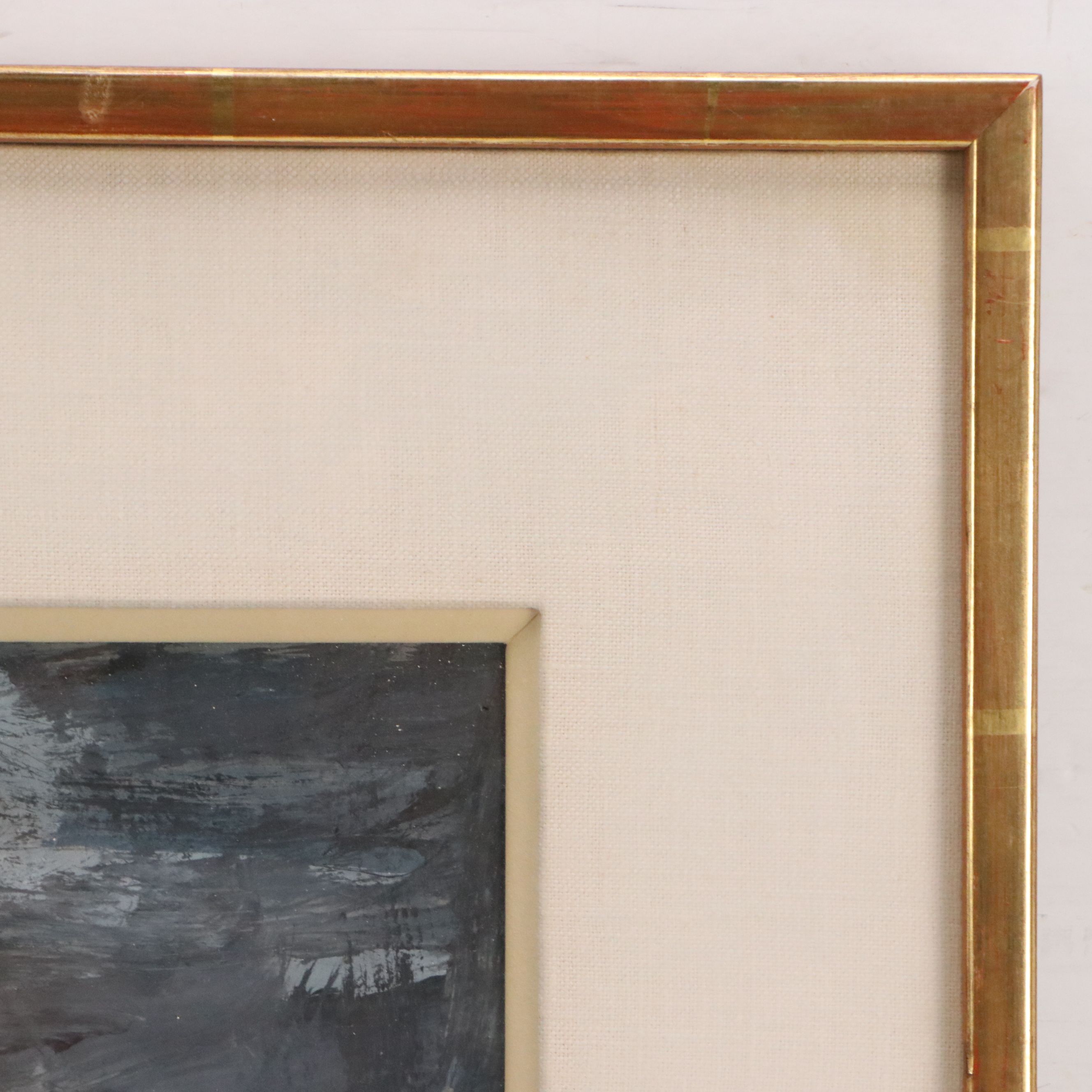 Martin Nelson Mountainous Landscape Watercolor Painting "The Storm," 1962