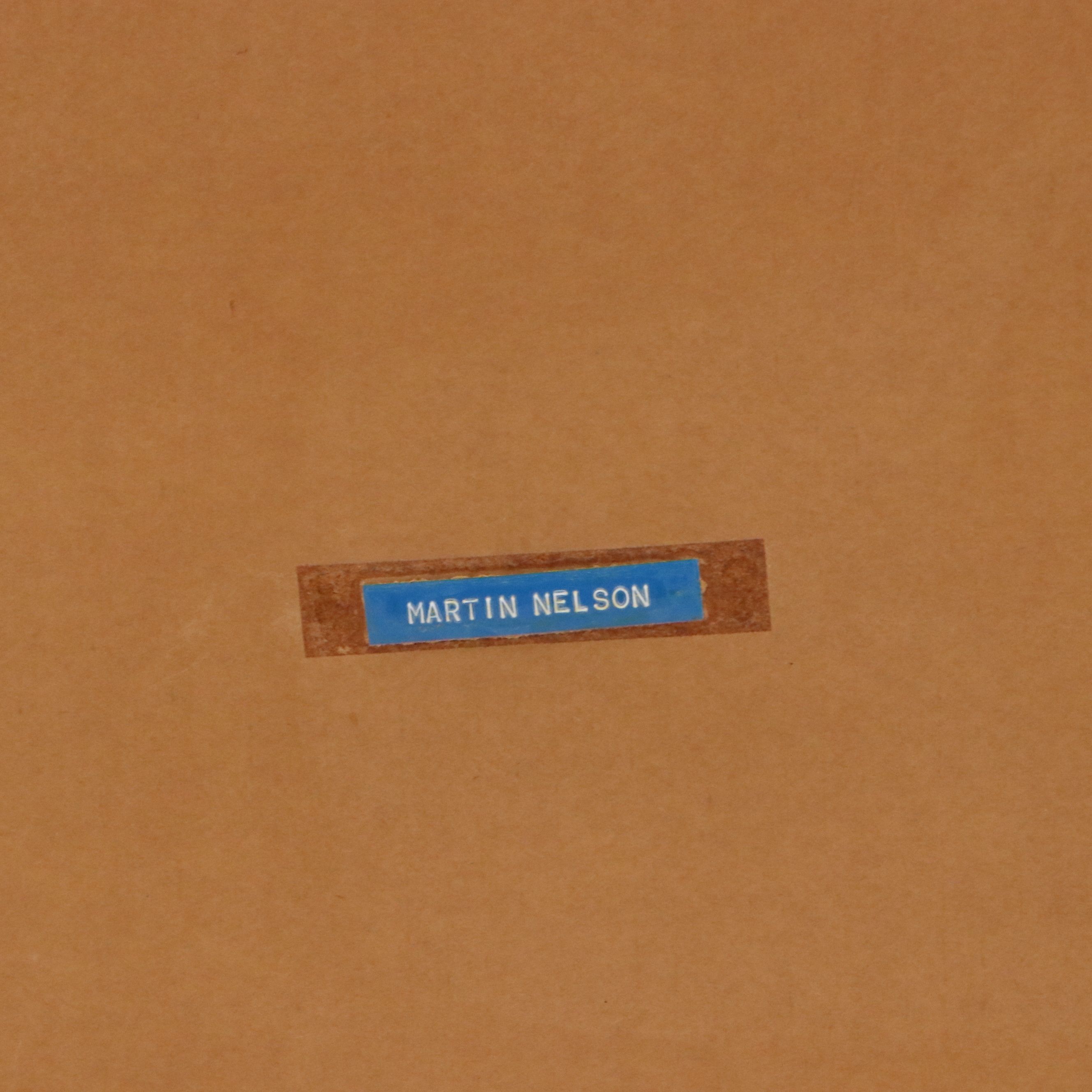 Martin Nelson Mountainous Landscape Watercolor Painting "The Storm," 1962