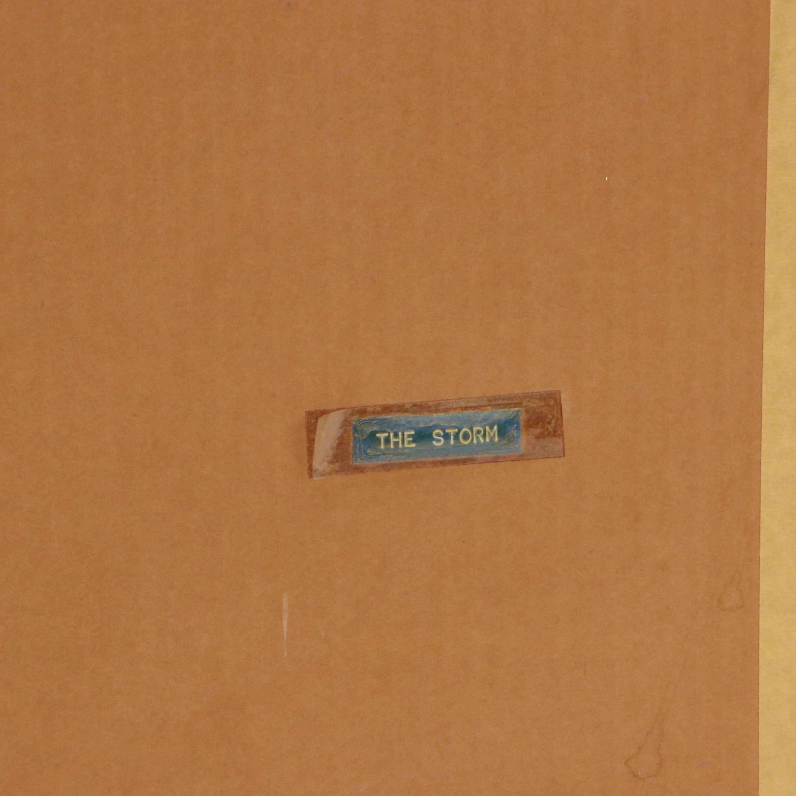 Martin Nelson Mountainous Landscape Watercolor Painting "The Storm," 1962