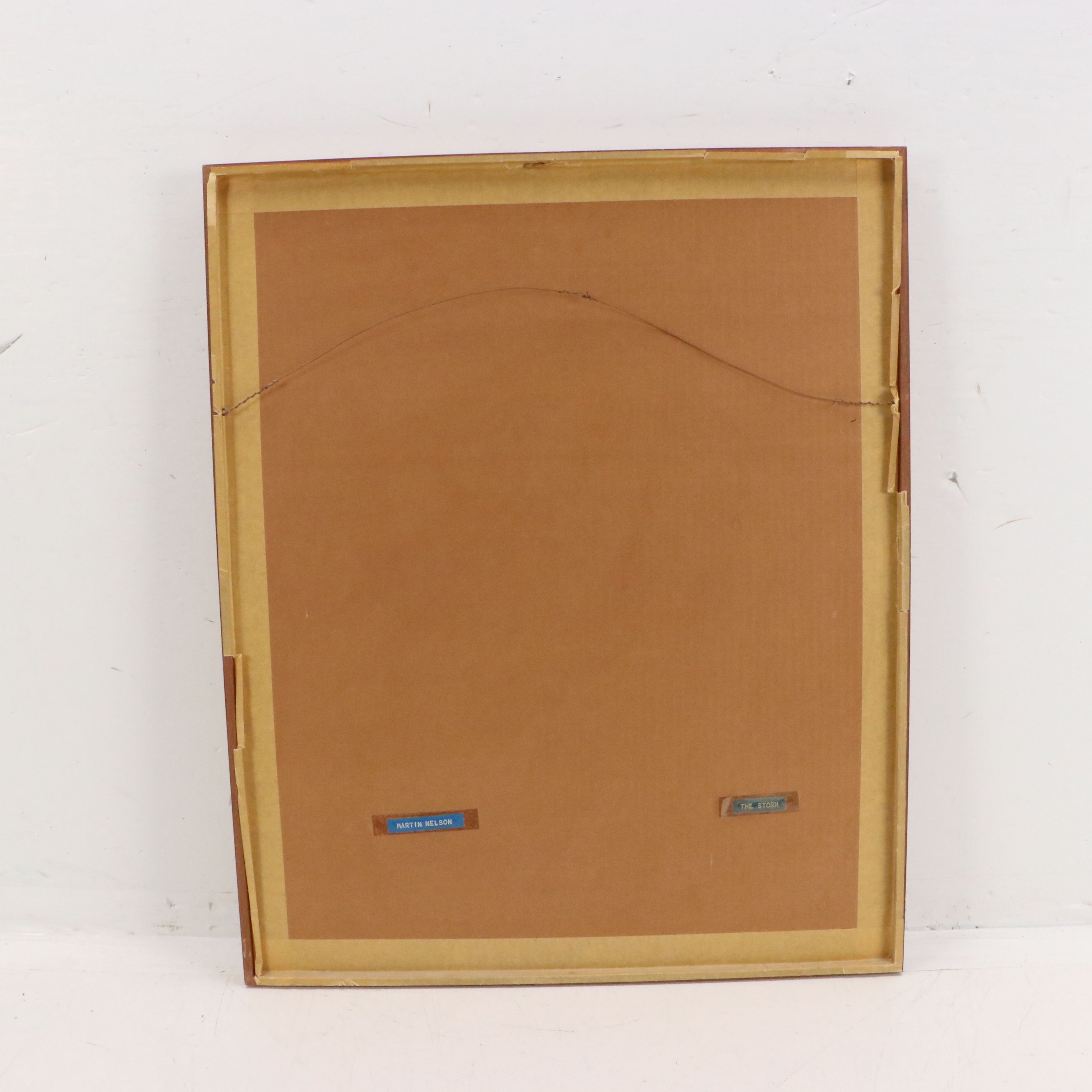 Martin Nelson Mountainous Landscape Watercolor Painting "The Storm," 1962