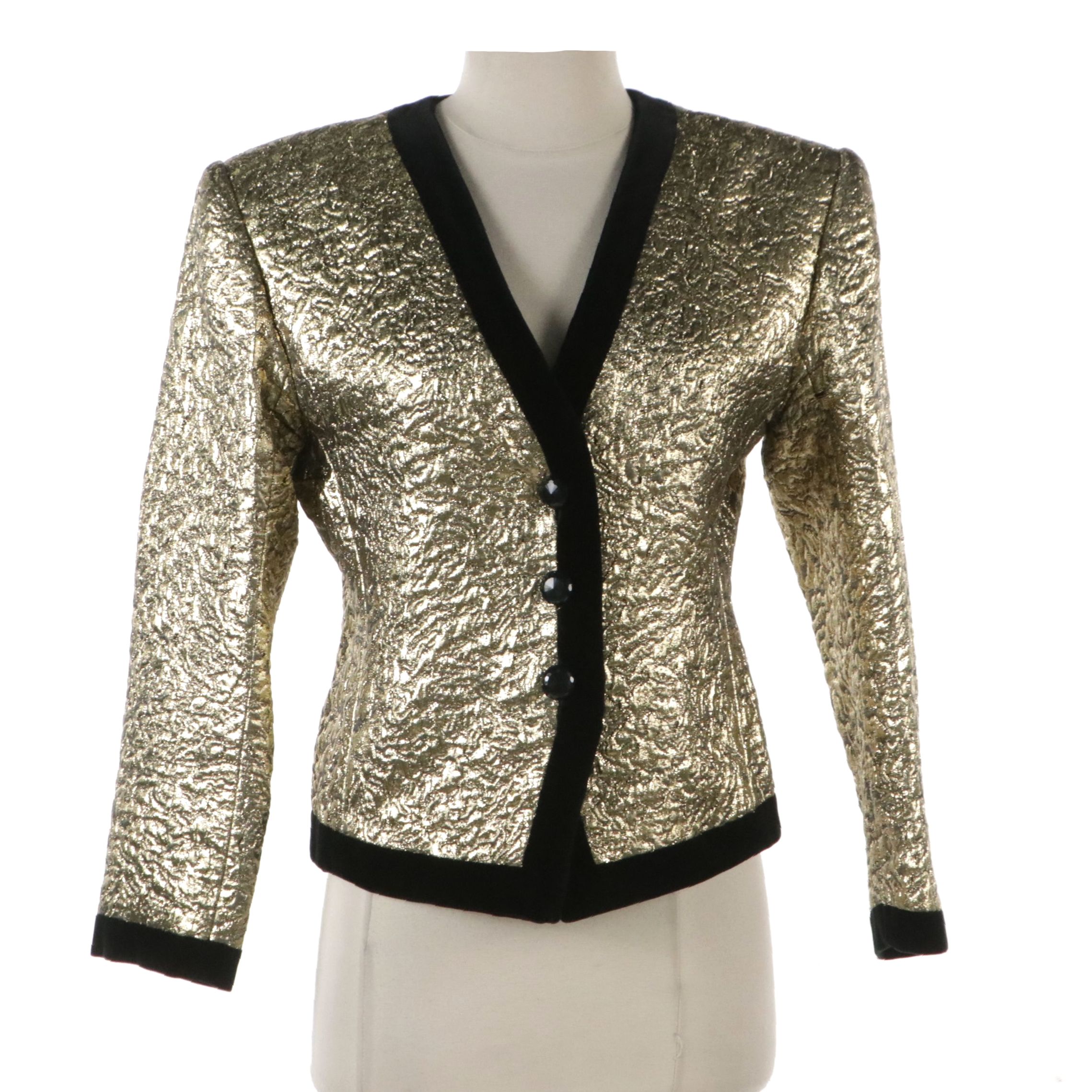 Yves Saint Laurent Diffusion Femmes Textured Lurex Evening Jacket