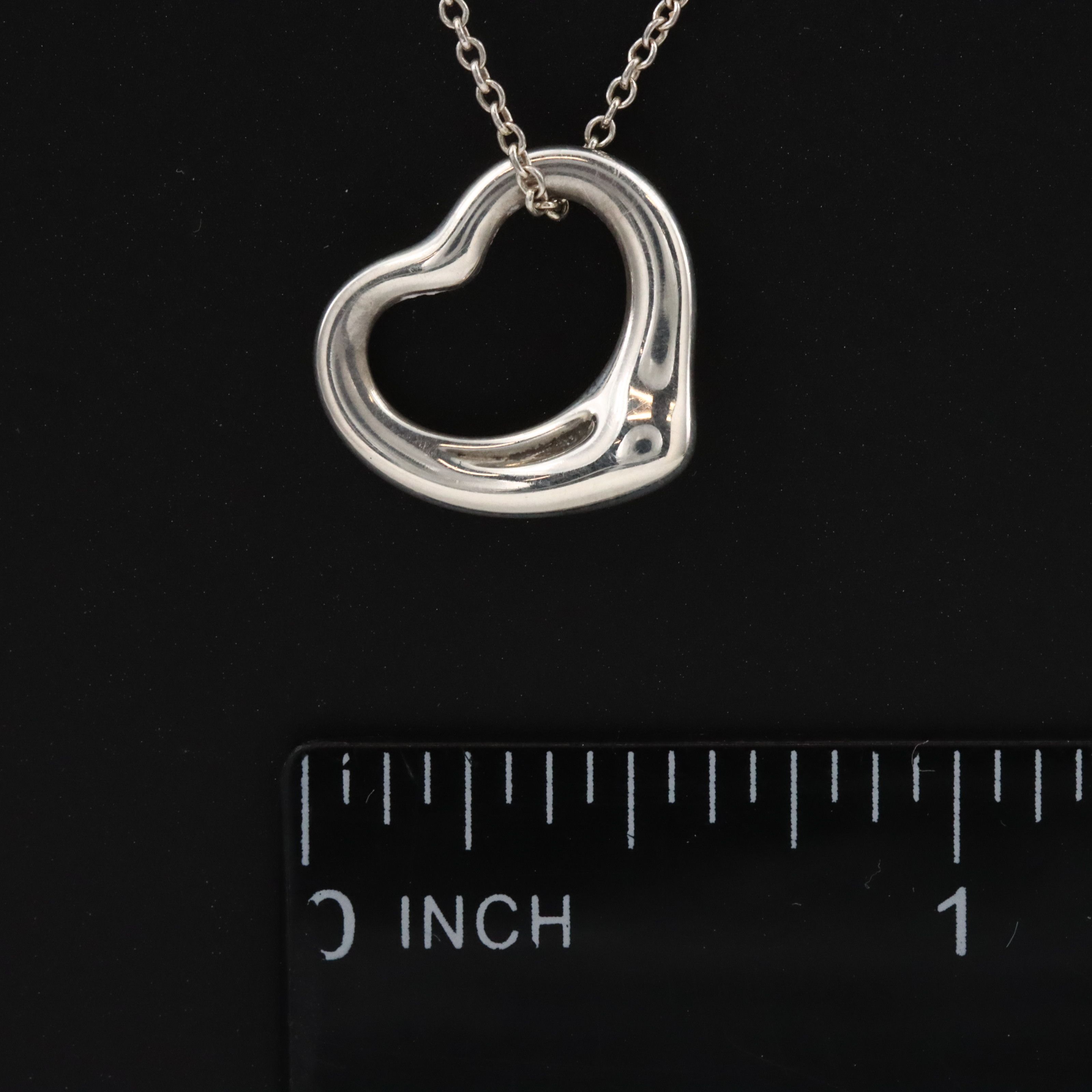 Elsa Peretti for Tiffany & Co. Sterling Open Heart Pendant Necklace
