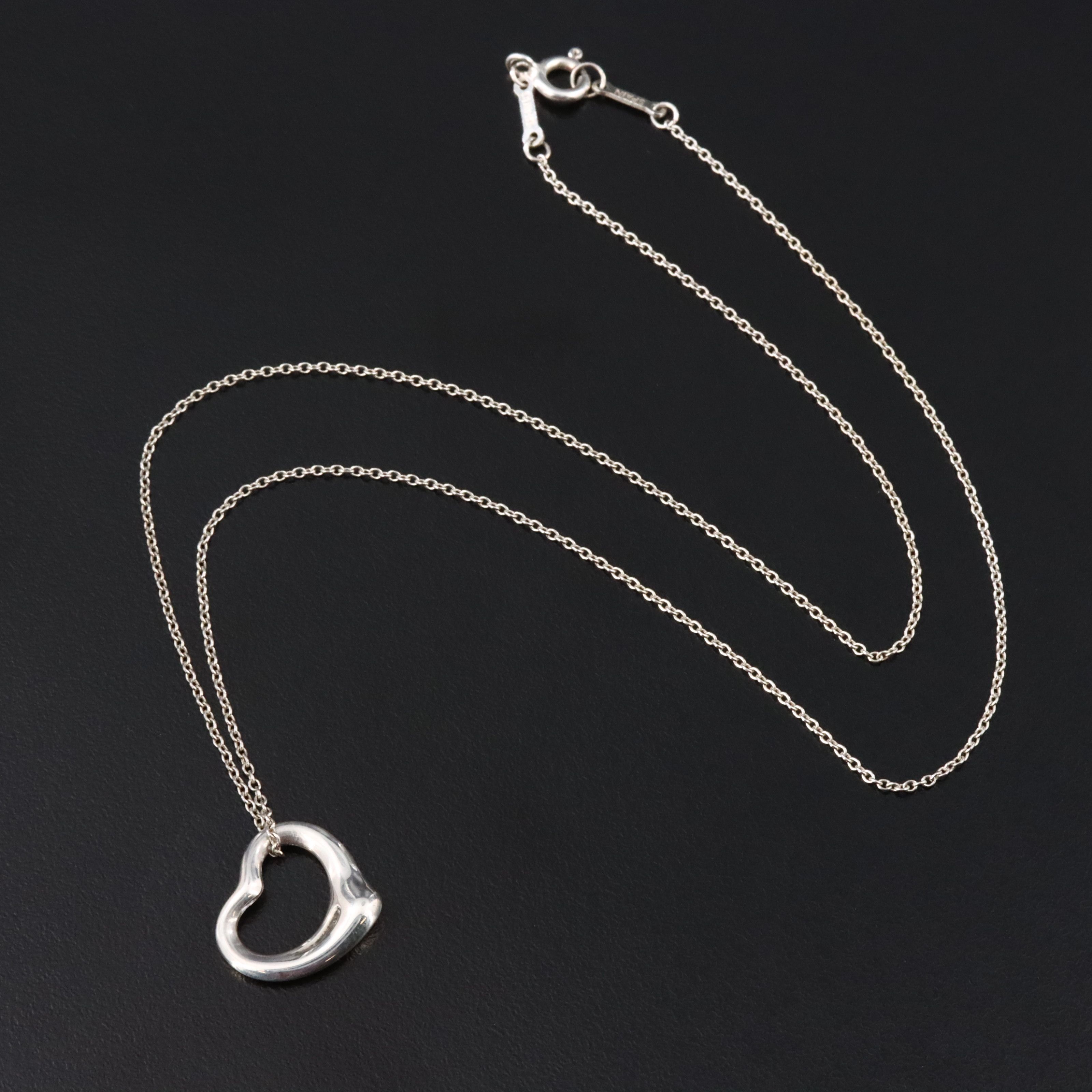 Elsa Peretti for Tiffany & Co. Sterling Open Heart Pendant Necklace