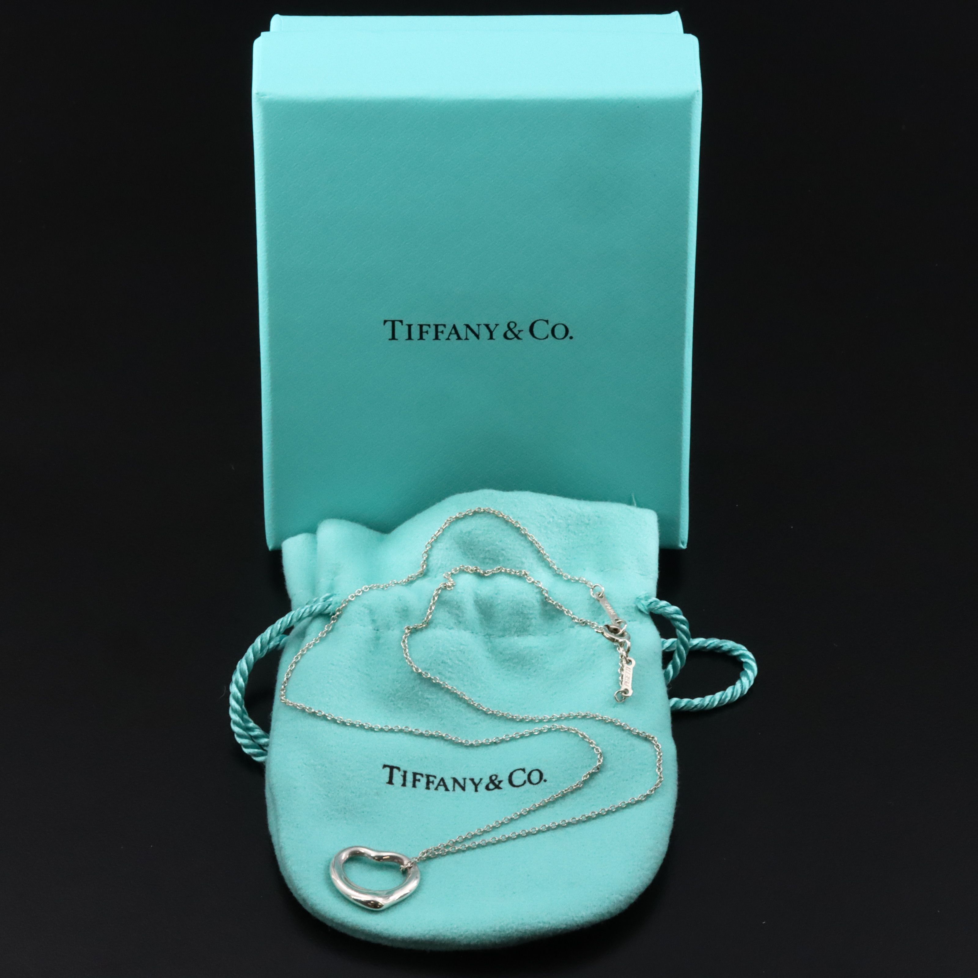 Elsa Peretti for Tiffany & Co. Sterling Open Heart Pendant Necklace