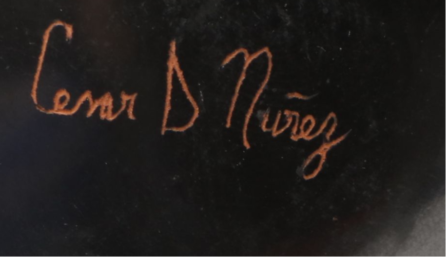 Cesar D. Nunez Mata Ortiz Polychrome Pottery Vase